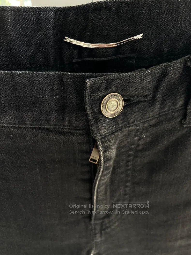 Saint Laurent Paris Saint Laurent Paris Double knee-damaged denim pants, size Size US 32 / EU 48 - 2 Thumbnail