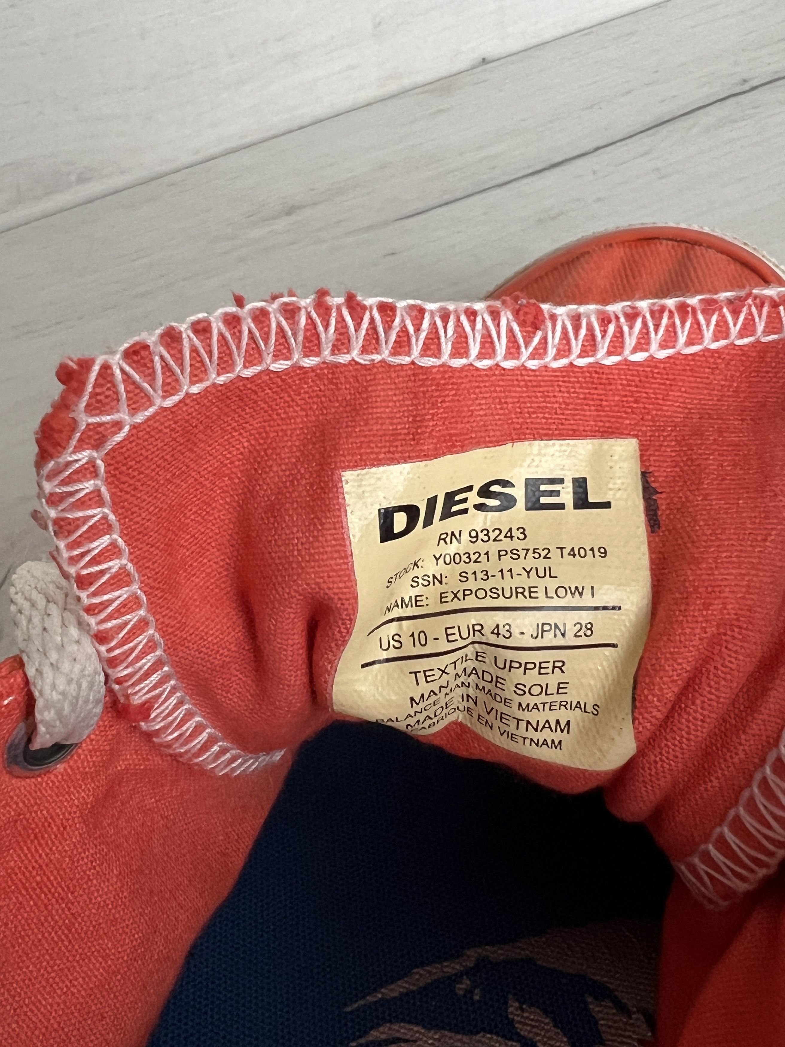 Diesel RARE! DIESEL EXPOSURE LOW DENIM DIVISION FASHION SHOES Size US 10 / EU 43 - 7 Thumbnail