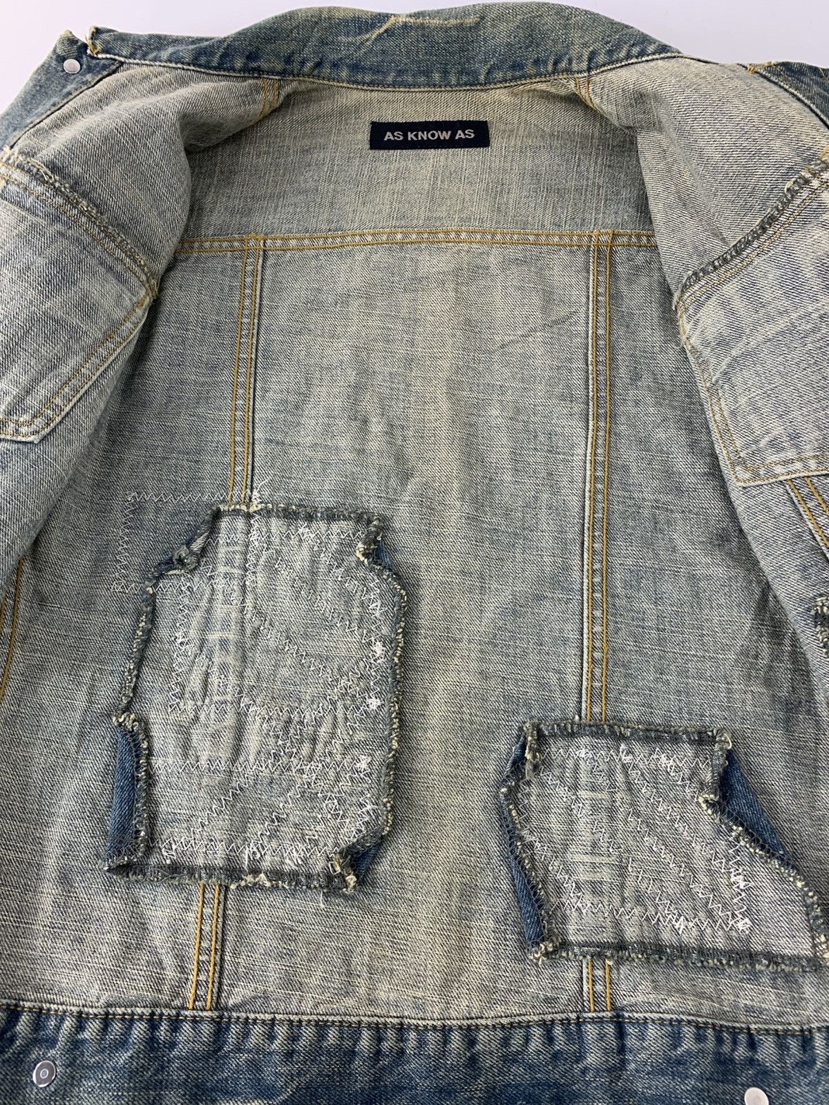 Other As Know As Indigo Distressed Denim Jacket Double Pocket Size XS / US 0-2 / IT 36-38 - 7 Thumbnail
