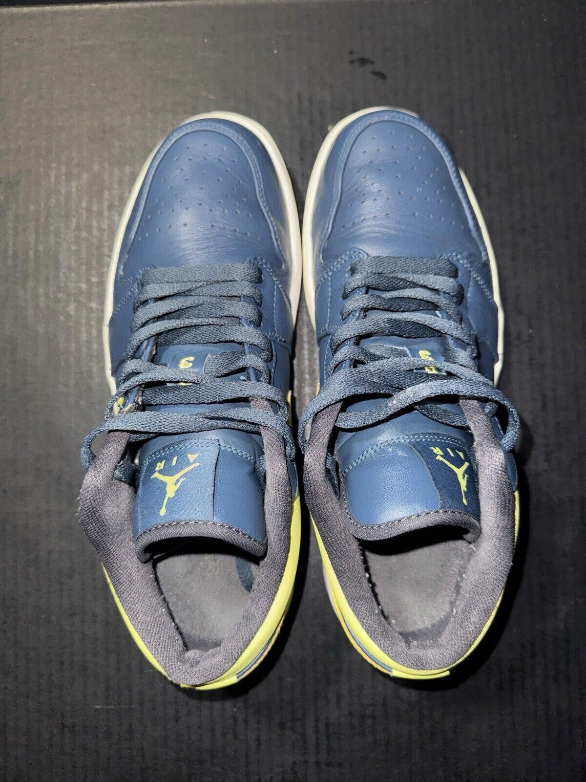 Jordan Brand Nike Air Jordan 1 Low Blue Electric Yellow 553558-417 Sz 9 Size US 9 / EU 42 - 8 Thumbnail