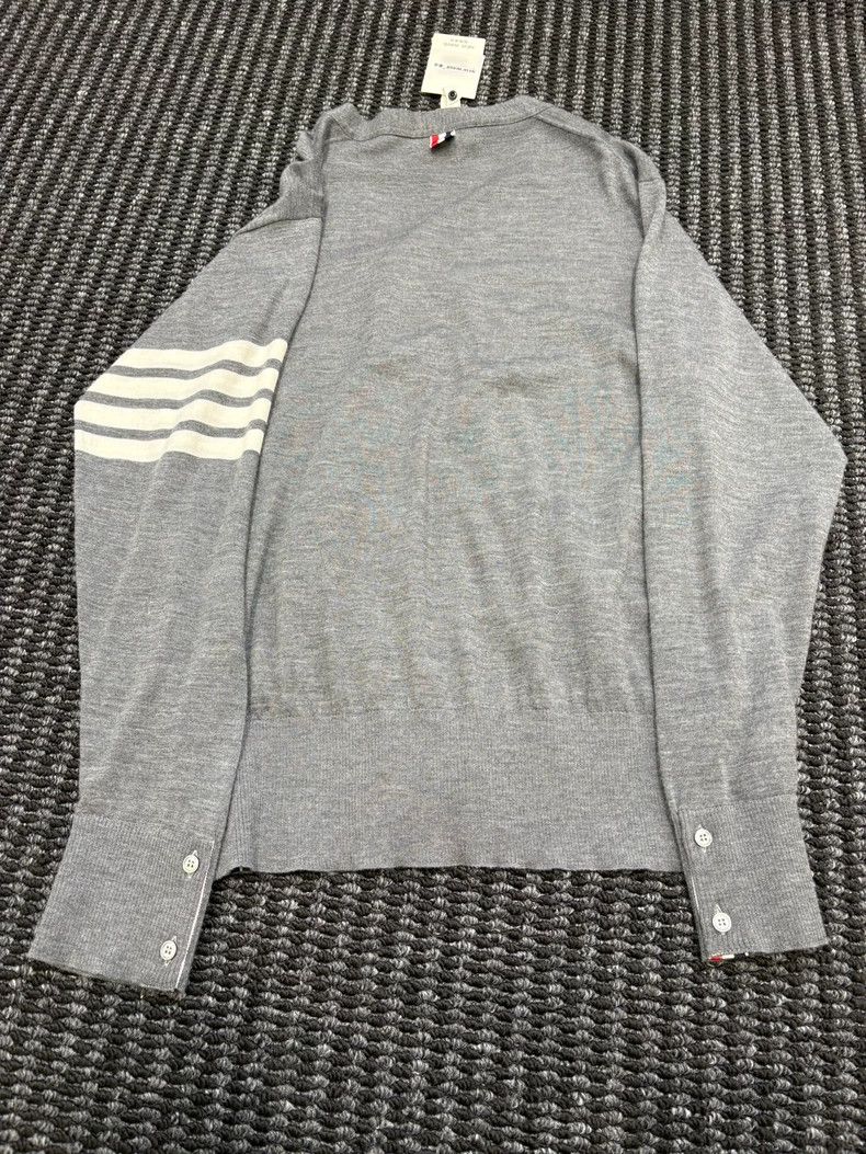 Thom Browne Thom Browne Dark grey knit cardigan Size US XXL / EU 58 / 5 - 2 Thumbnail