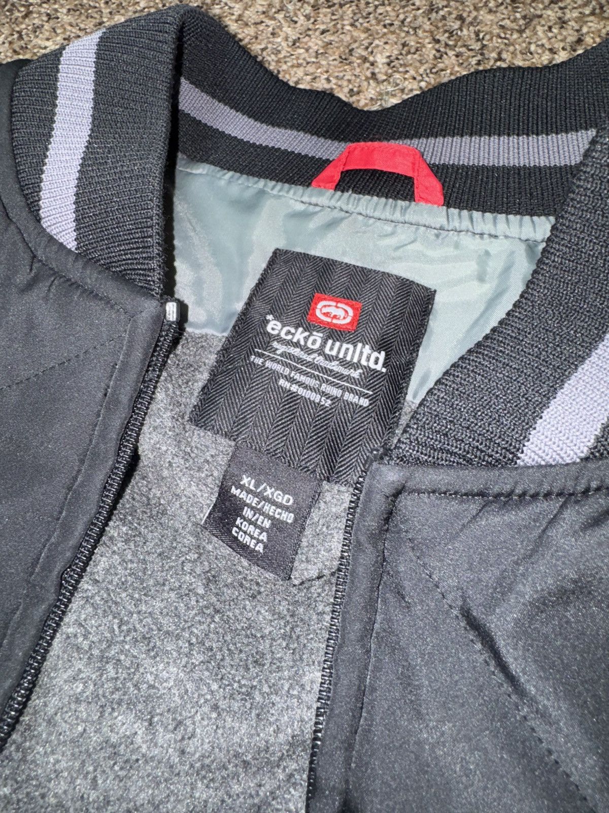 Ecko Unltd. Ecko Unltd Bomber Jacket Big Logo Black XL Size US XL / EU 56 / 4 - 4 Thumbnail