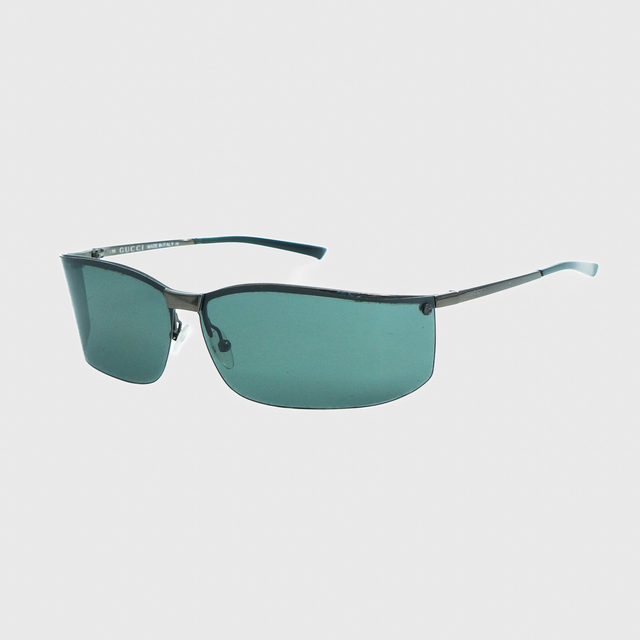 Gucci GUCCI GG 1712 Bronze Rimless Shield Sunglasses Vintage 00s 