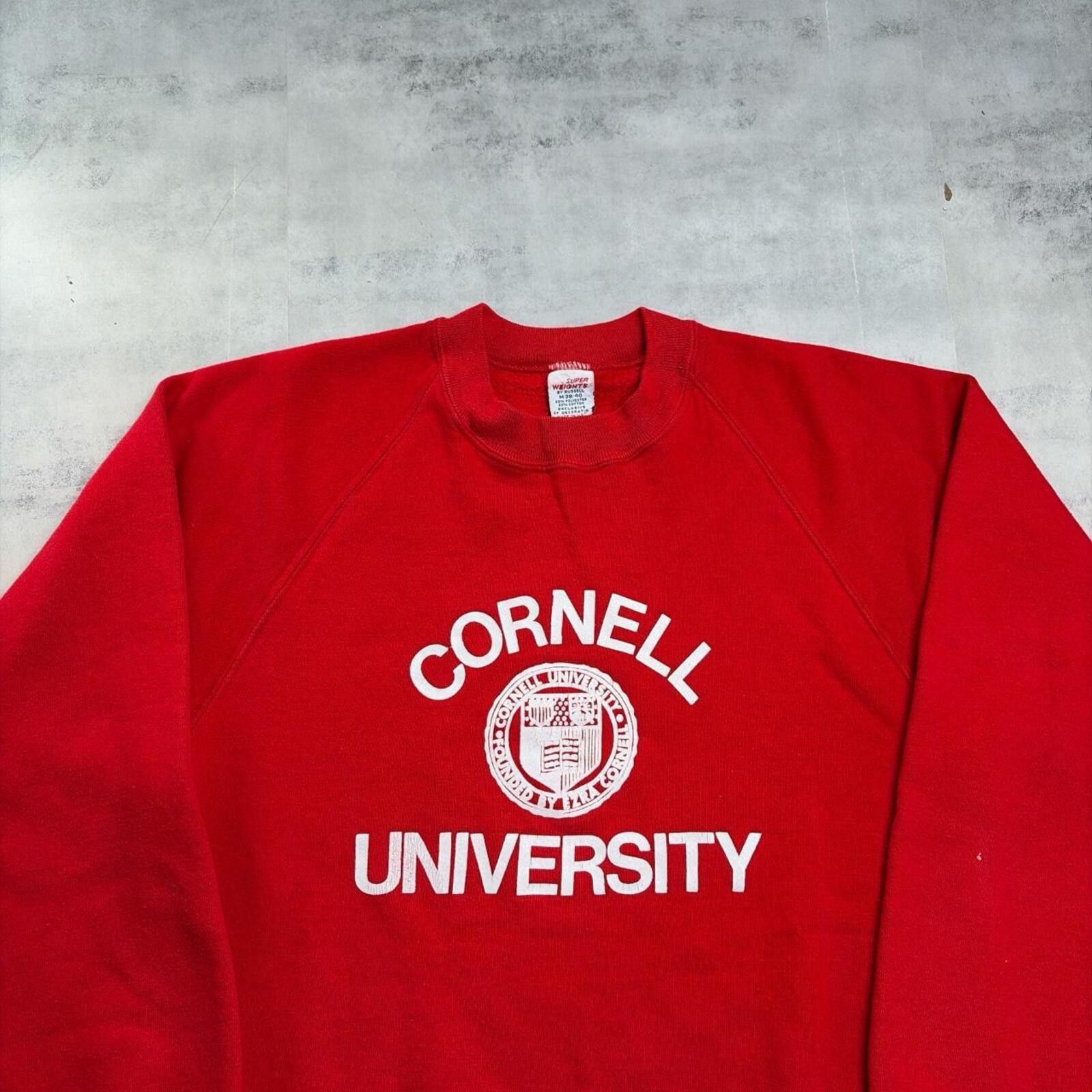Russell Athletic Vintage 70’s Red Russell Cornell University Crewneck Sweater Size US M / EU 48-50 / 2 - 2 Thumbnail