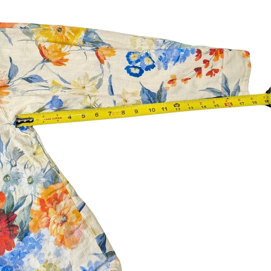 Express Express Watercolor Linen Button-Down | Women's M Size M / US 6-8 / IT 42-44 - 7 Thumbnail