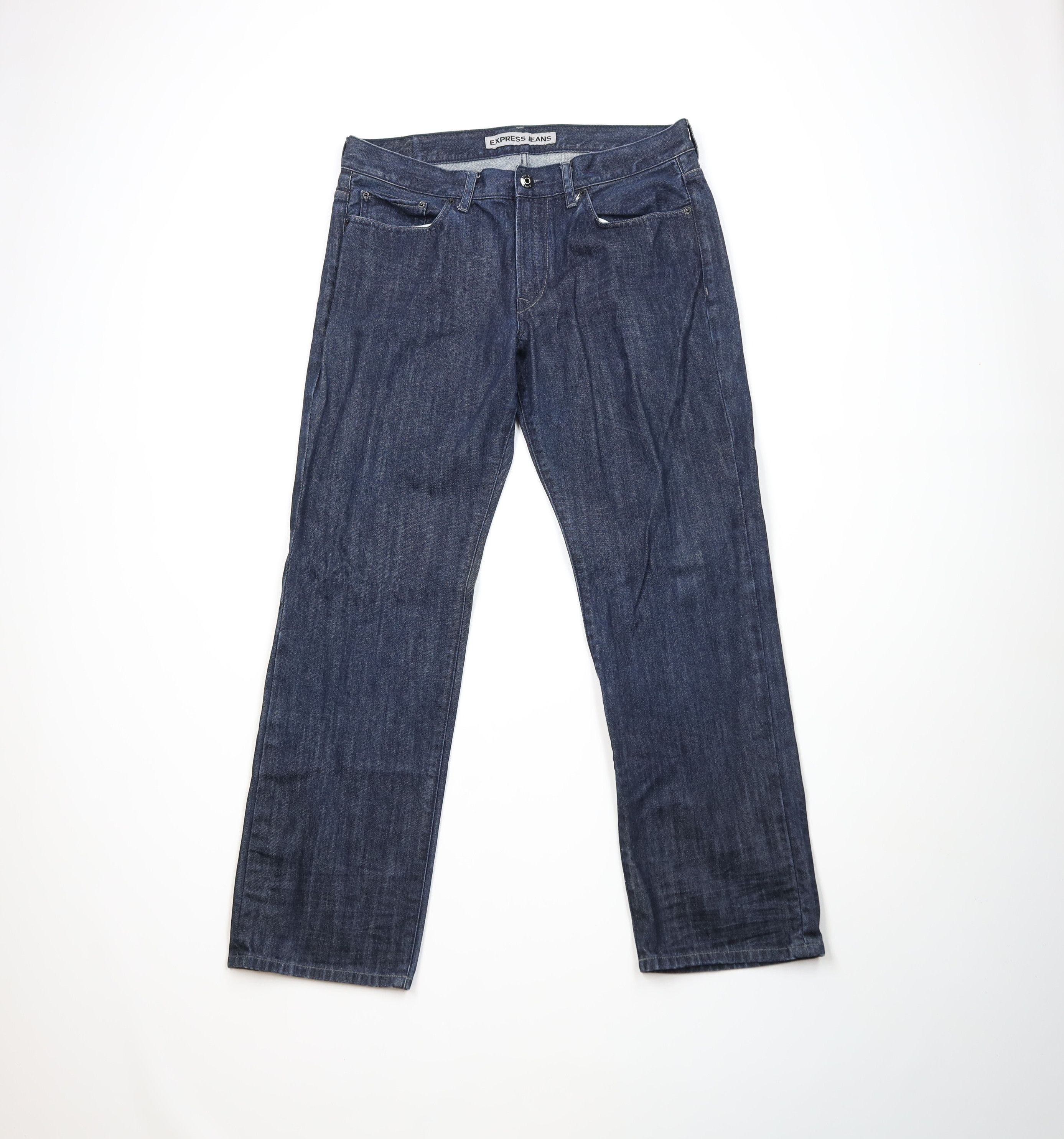 Express Express Kingston Classic Fit Straight Leg Denim Jeans Indigo Size US 36 / EU 52 - 1 Thumbnail