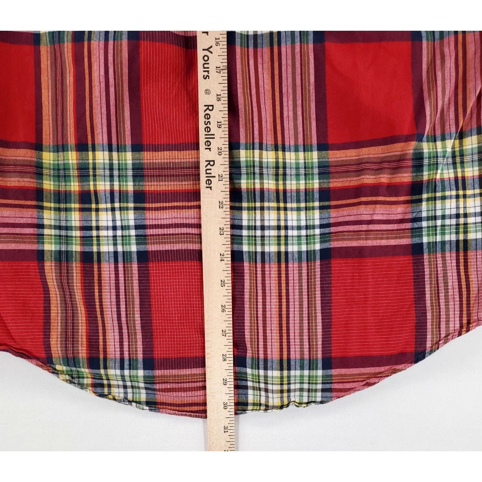Polo Ralph Lauren Polo Ralph Lauren Shirt Button-Up Plaid Epaulettes Red Long Sleeve Mens XL Size US XL / EU 56 / 4 - 5 Thumbnail