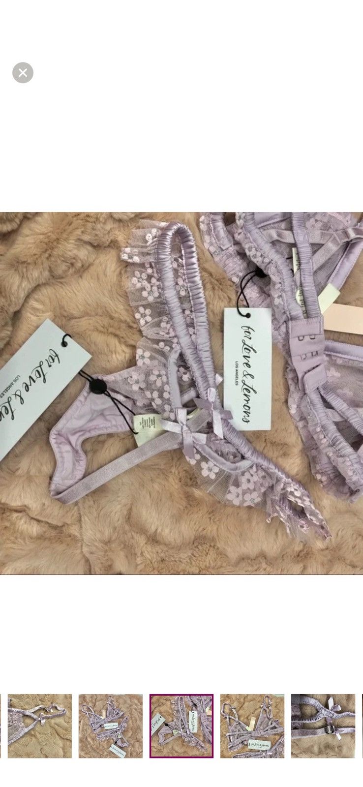 For Love & Lemons Ditsy Shimmer Set XS NWOT Size ONE SIZE - 9 Thumbnail