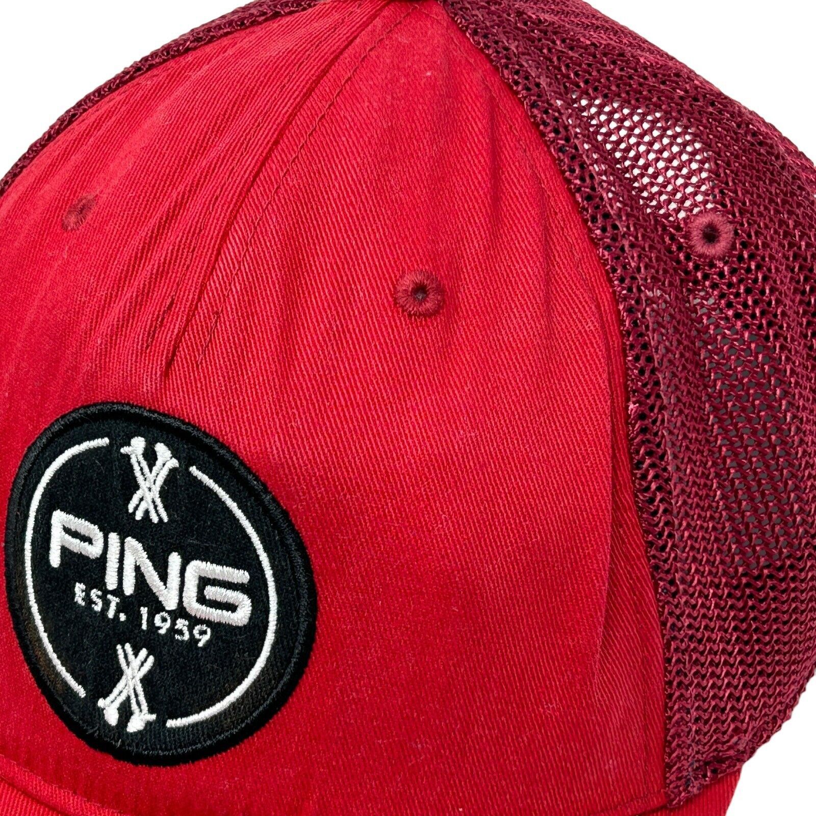PING Ping Golf Patch Trucker Hat Baseball Cap Red Golfing Golfer Size ONE SIZE - 6 Thumbnail