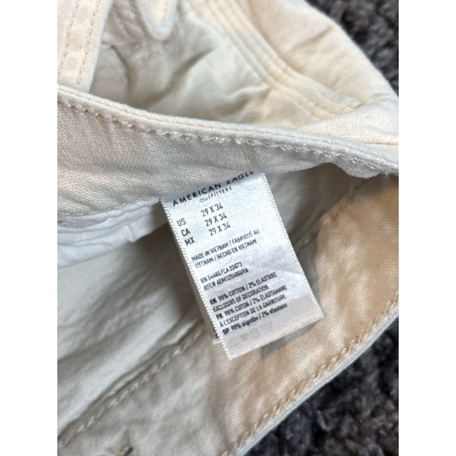 Vintage VINTAGE American eagle Carpenter Pants White 29x29 Workwear Mens 29 Tan Canvas Loose Flex Double Knee Relaxed Modern? Size US 29 - 6 Thumbnail