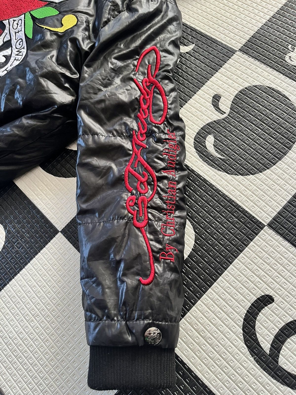 Ed Hardy Ed Hardy by Christian Audigier Leather Jacet Size US S / EU 44-46 / 1 - 5 Thumbnail
