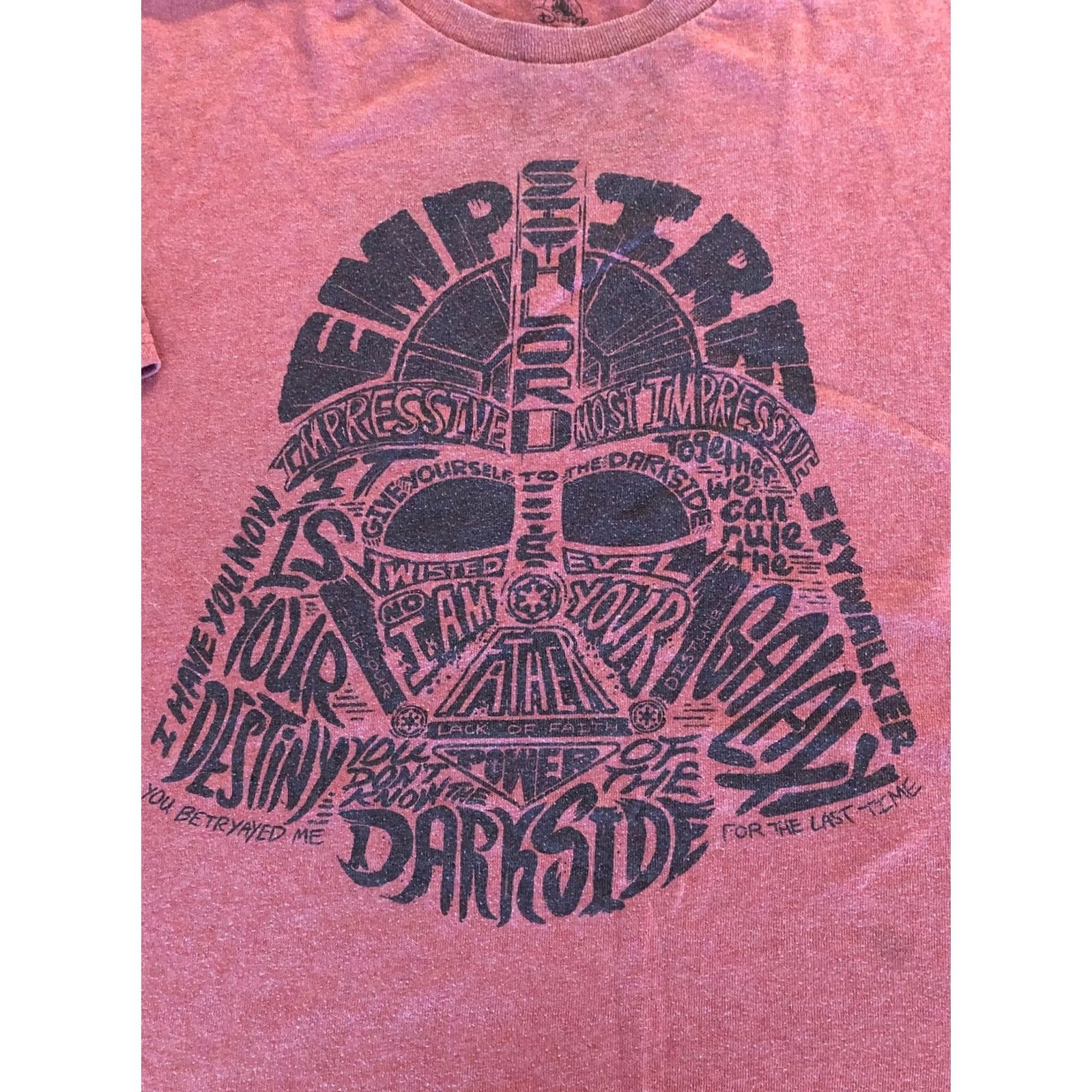 Disney VINTAGE Disney Star Wars Darth Vader Quotes T-Shirt Red Large Mens Short Sleeve Regular Fit Size US L / EU 52-54 / 3 - 2 Thumbnail