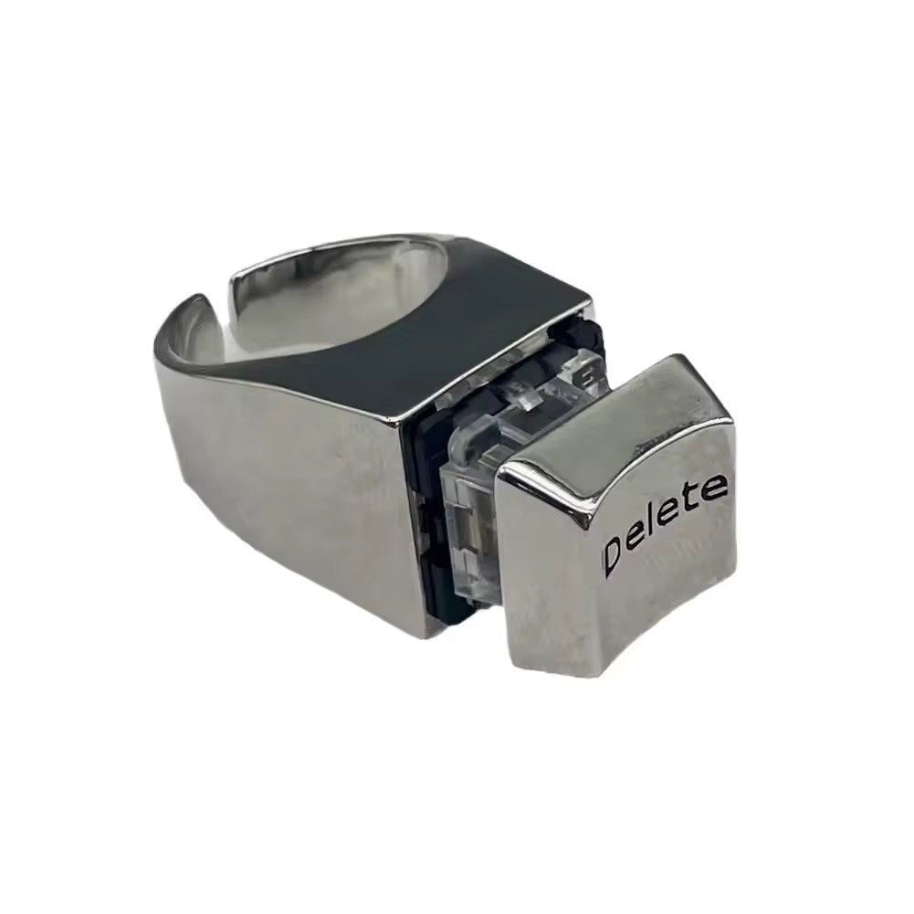 Jewelry Keyboard " DELETE" Adjustable Ring Size ONE SIZE - 4 Thumbnail