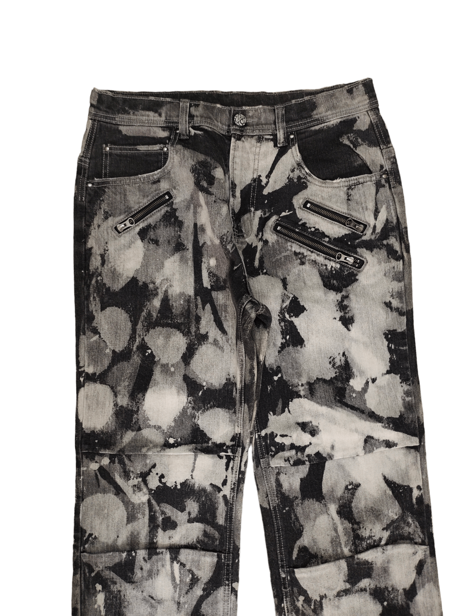 Hysteric Glamour × Undercover Vintage Y2k Allix Design Acid Wash Baggy Jeans Jnco Style Size US 32 / EU 48 - 2 Thumbnail