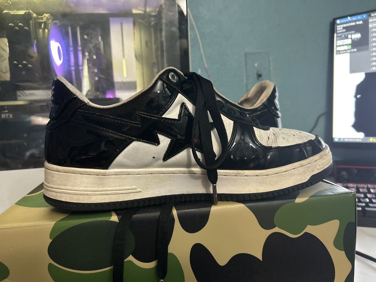 Bape Bape Sta Low M1 IT Black/White Size US 12 / EU 45 - 2 Thumbnail