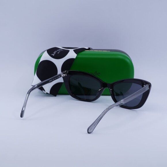 Kate Spade Kate Spade MERIDA/G/S 0807 IR Sunglasses Black Cat Eye Frame Size ONE SIZE - 9 Thumbnail