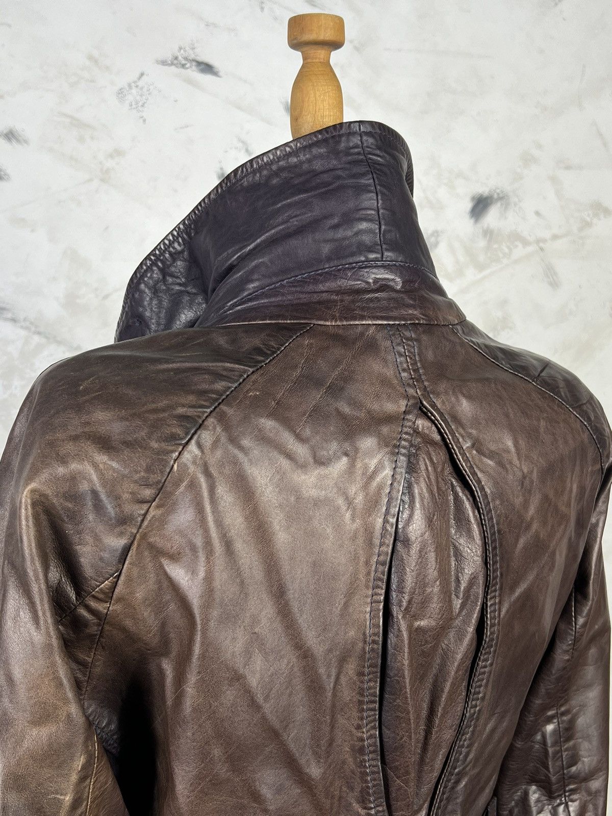 Diesel Vintage Diesel Leather Belted Jacket Size M - L Size L / US 10 / IT 46 - 9 Thumbnail