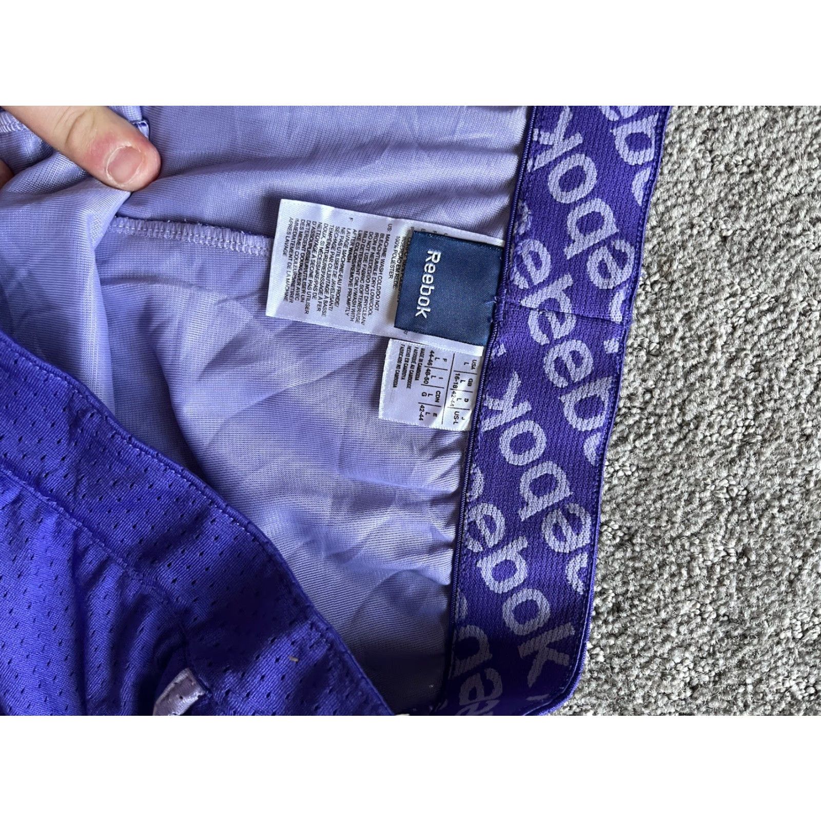 Reebok VINTAGE Reebok PlayDry Purple Athletic Shorts Women L Adult Purple, Athletic, L, Purple, 90s/2000s Dance Fitness Mens Womens Girls? Size 36" / US 14 / IT 50 - 5 Thumbnail