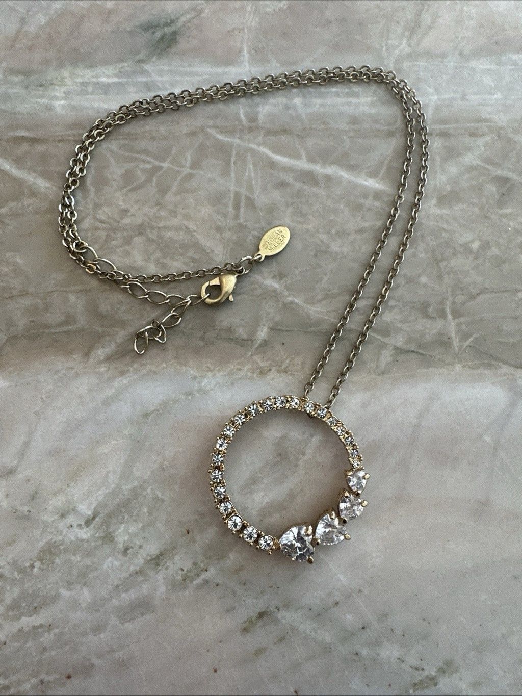 The Unbranded Brand Nolan Miller Signed Designer Rhinestone necklace Circle Of T Size ONE SIZE - 2 Thumbnail