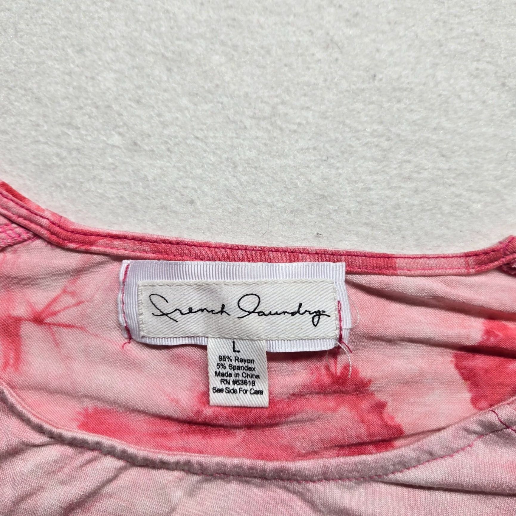 Vintage VINTAGE French Foundry Shirt Adult Women L Red Tie Dye Half Blouse Open Shoulder Womens Large Size L / US 10 / IT 46 - 2 Thumbnail