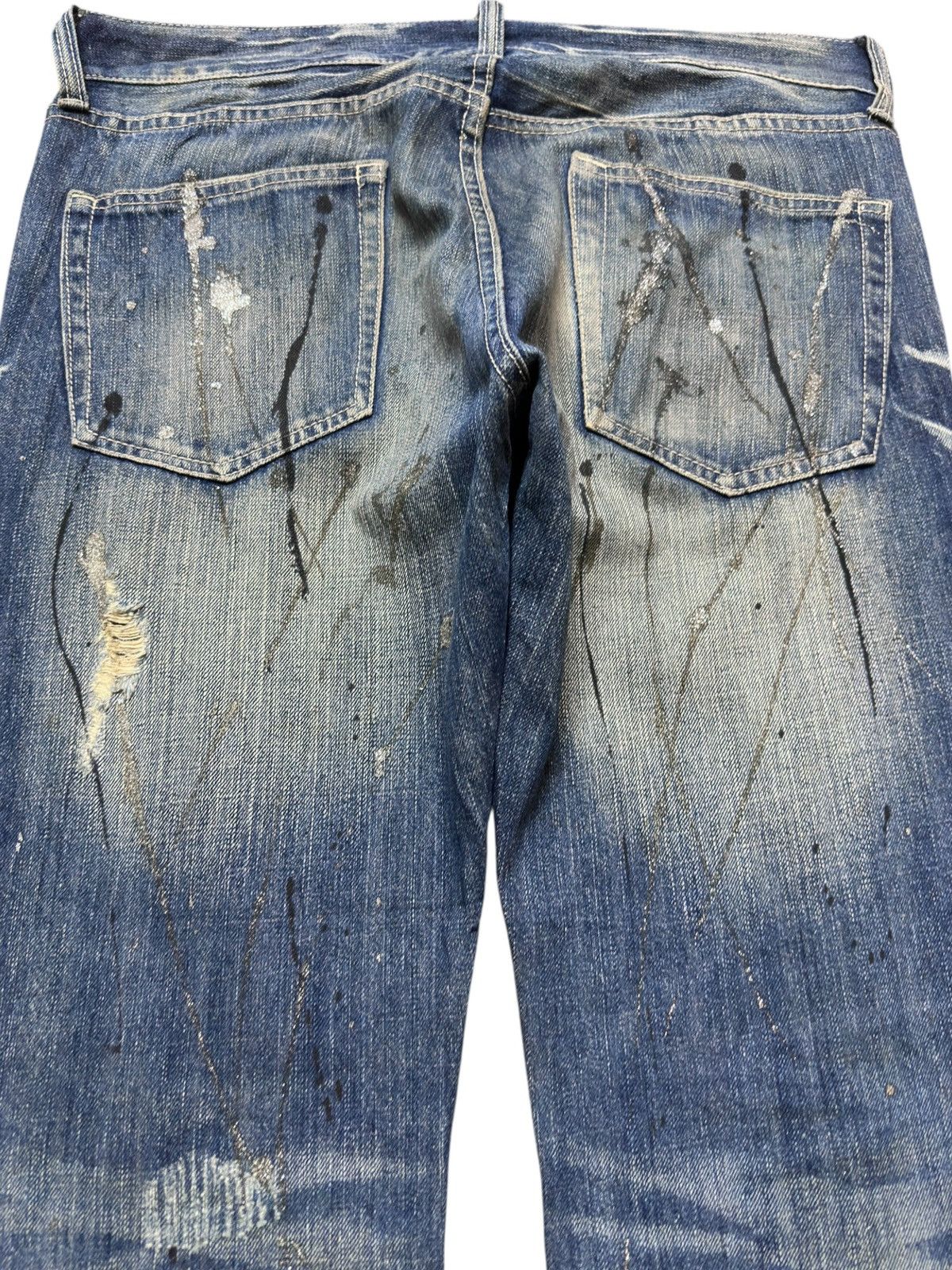 If Six Was Nine Vintage Japanese Brand Flare Paint Splatter Denim Size US 34 / EU 50 - 5 Thumbnail