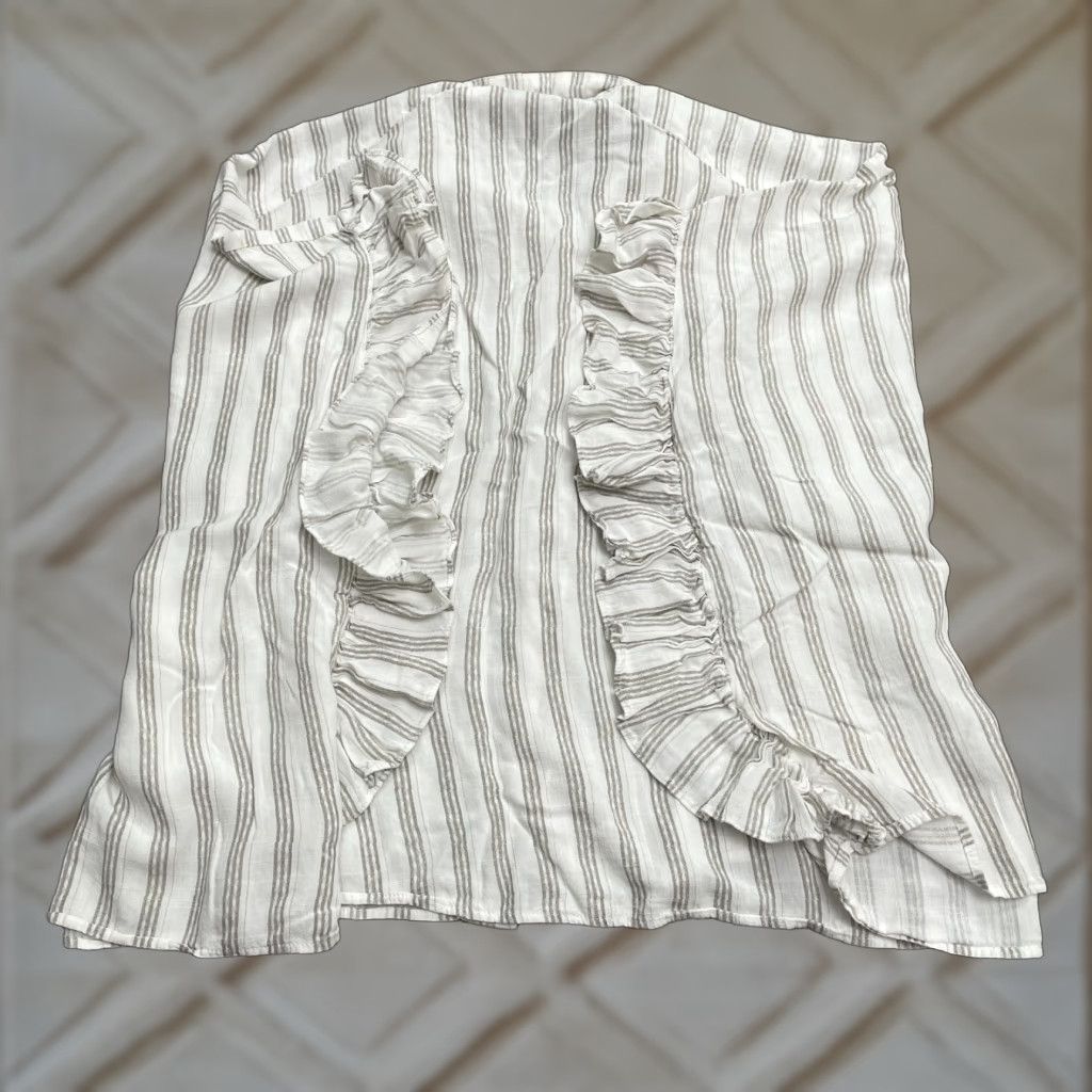 Vintage Ijoah Button Down Shirt Womens Medium White Striped Sleeveless Rayon Top Size M / US 6-8 / IT 42-44 - 1 Thumbnail