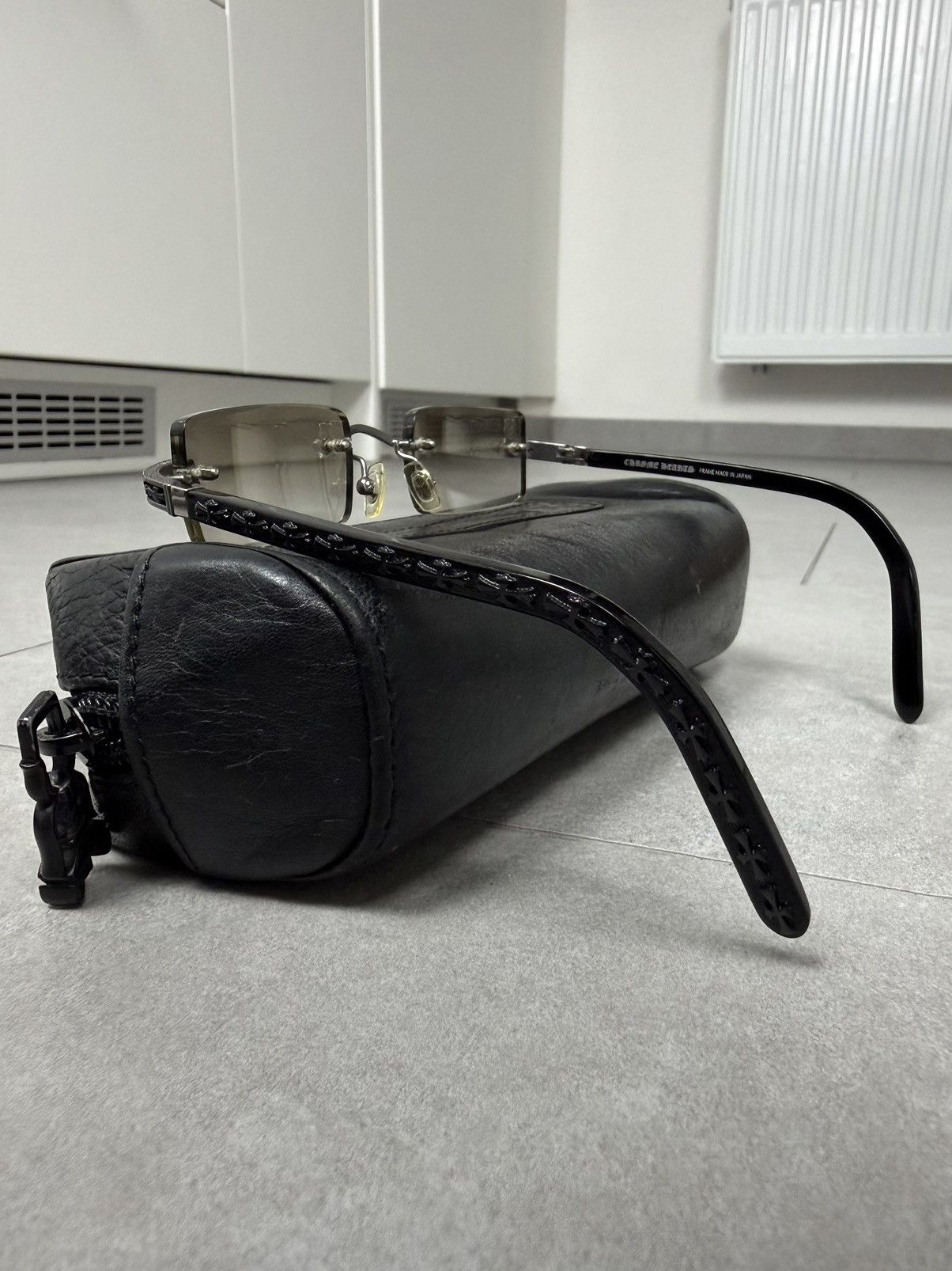 Chrome Hearts Chrome Hearts One Bob Rimless Cross-engraved Sunglasses Size ONE SIZE - 4 Thumbnail