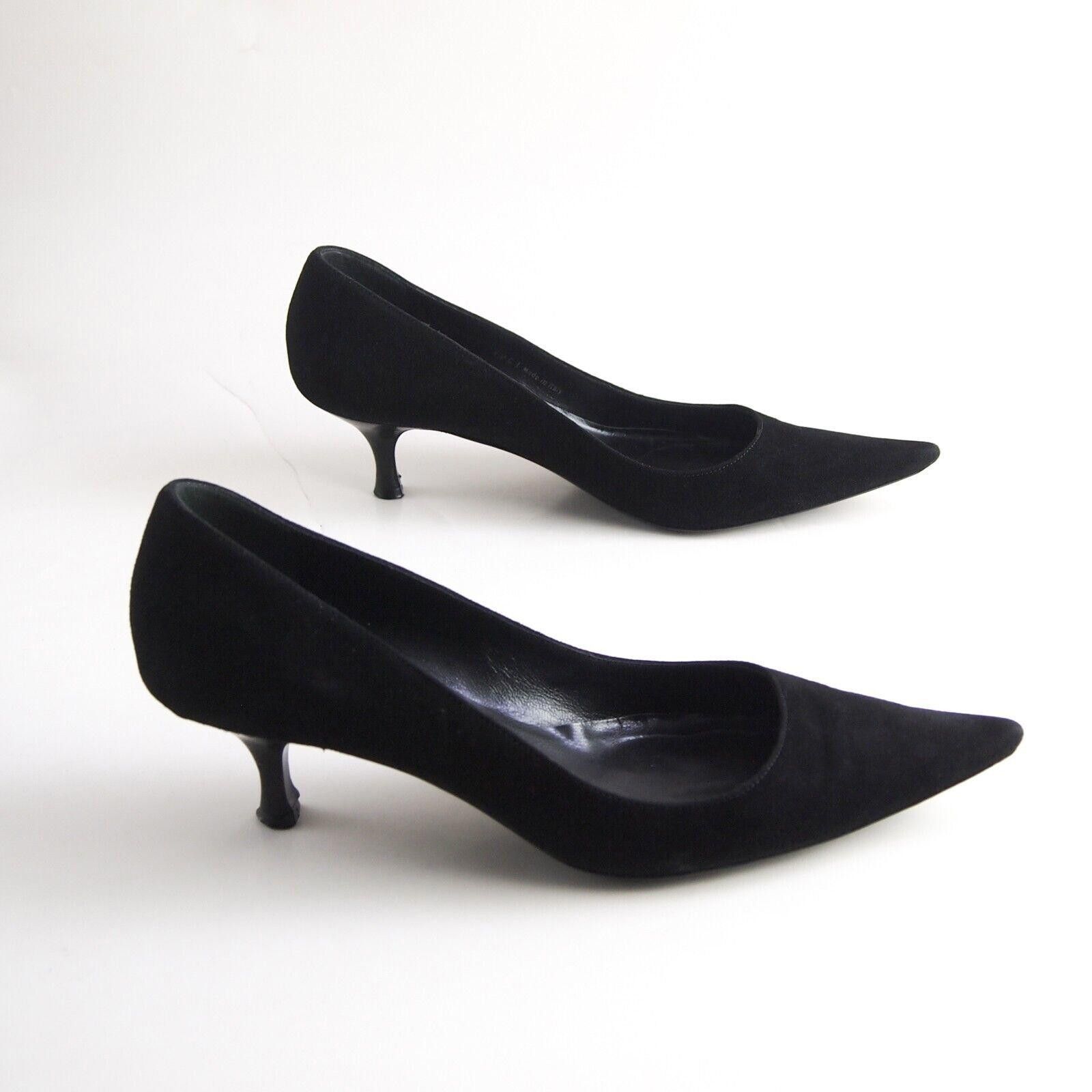 Bally Bally Tavai Mid Heel Pumps Black Suede US 6.5 EU 37 Size US 6.5 / IT 36.5 - 5 Thumbnail