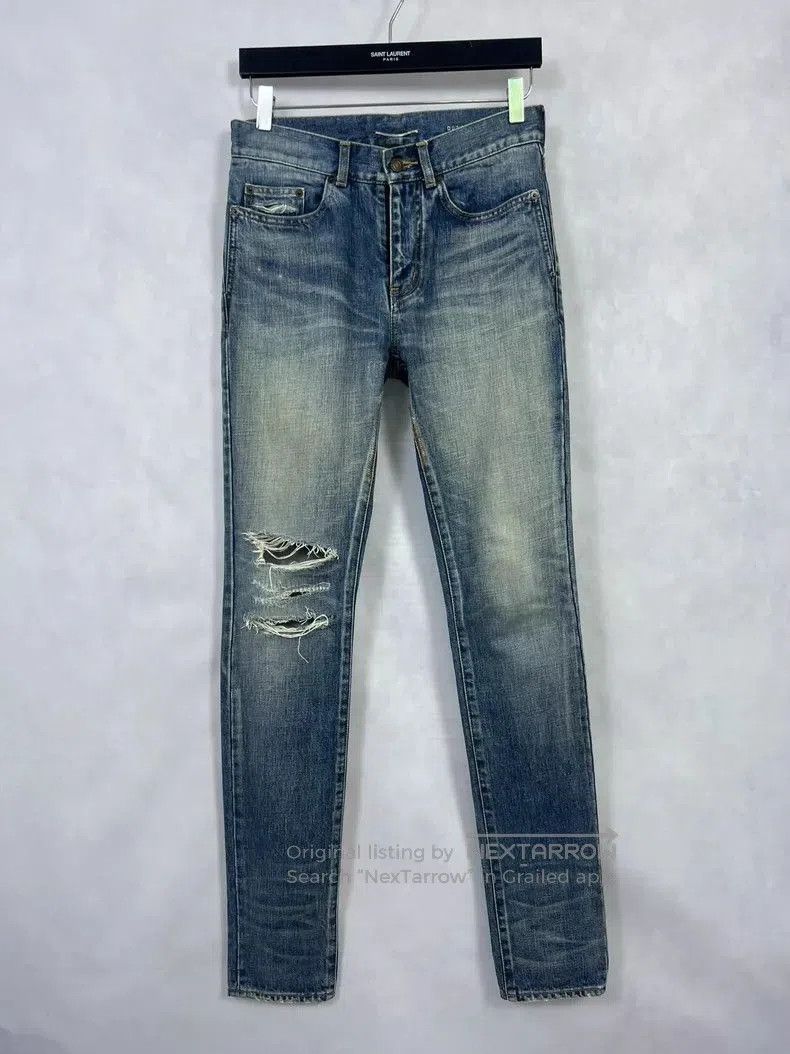 Saint Laurent Paris Saint Laurent Distressed Denim Jeans. Size US 27 - 1 Thumbnail