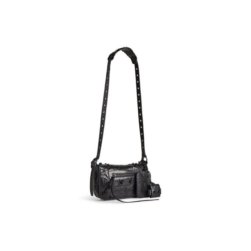 Balenciaga o1mt1gz0425 Size: OS / Le Cagole XS Flap Bag in Black Size ONE SIZE - 4 Thumbnail