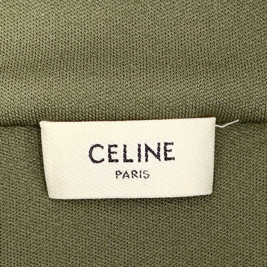 Celine Celine Army Green Striped Logo Zip-Up Long-Sleeve Jacket Size XS / US 0-2 / IT 36-38 - 5 Thumbnail