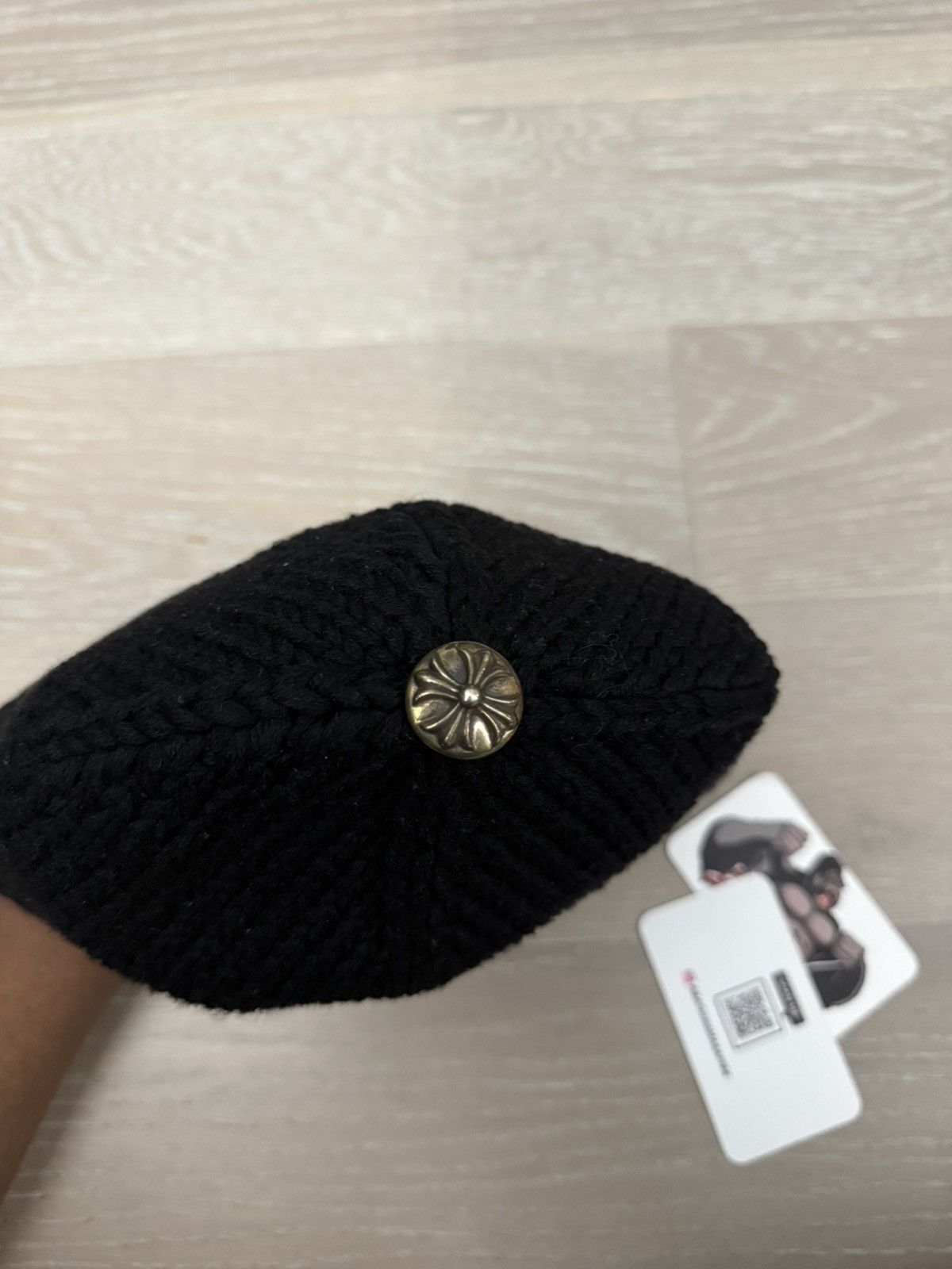 Chrome Hearts Chrome Hearts Cross Patch Silver Pendant Cashmere Beanie Size ONE SIZE - 4 Thumbnail