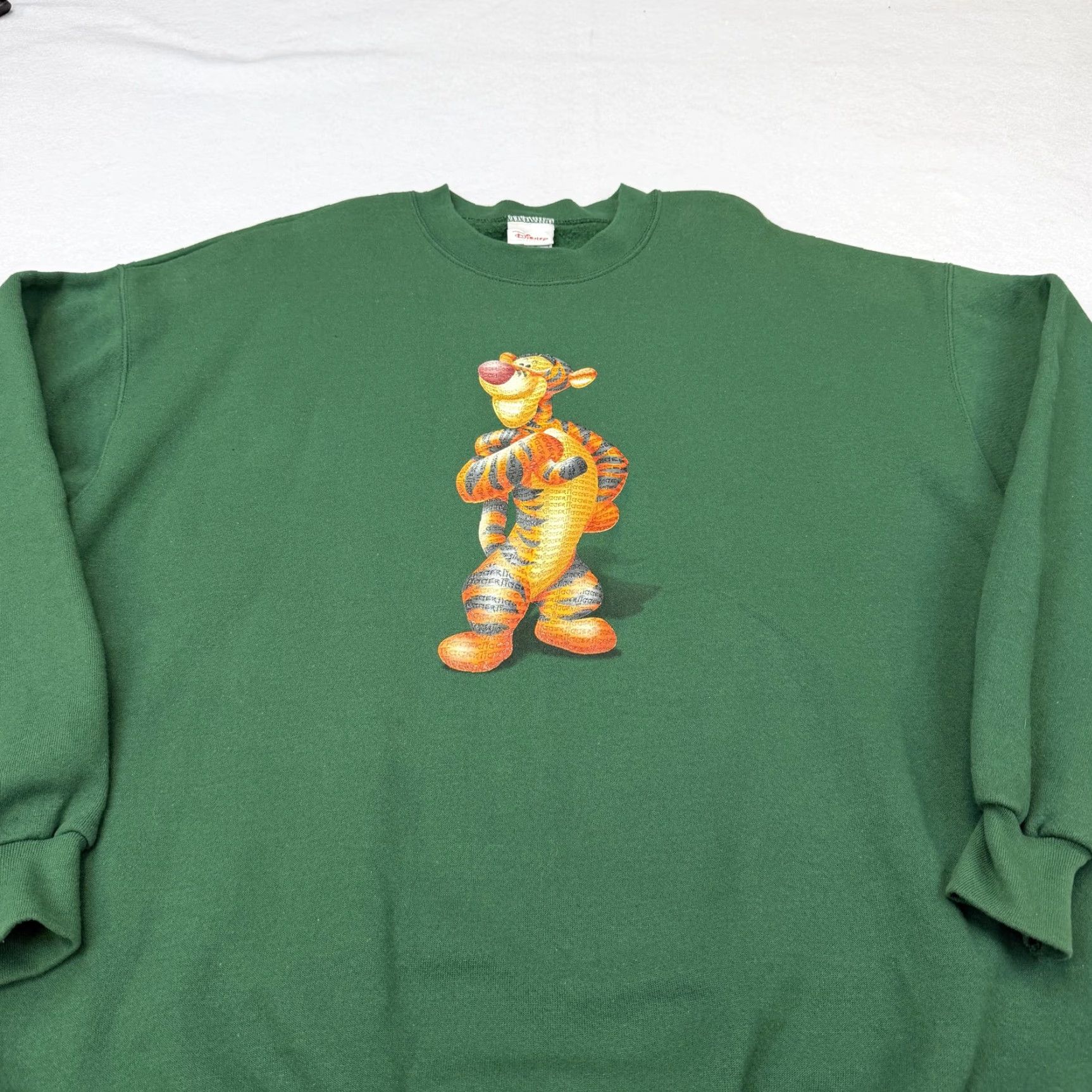 Disney VINTAGE Disney Store Sweatshirt Mens XL Green Tigger Graphic Fleece Crewneck 90s Size US XL / EU 56 / 4 - 2 Thumbnail