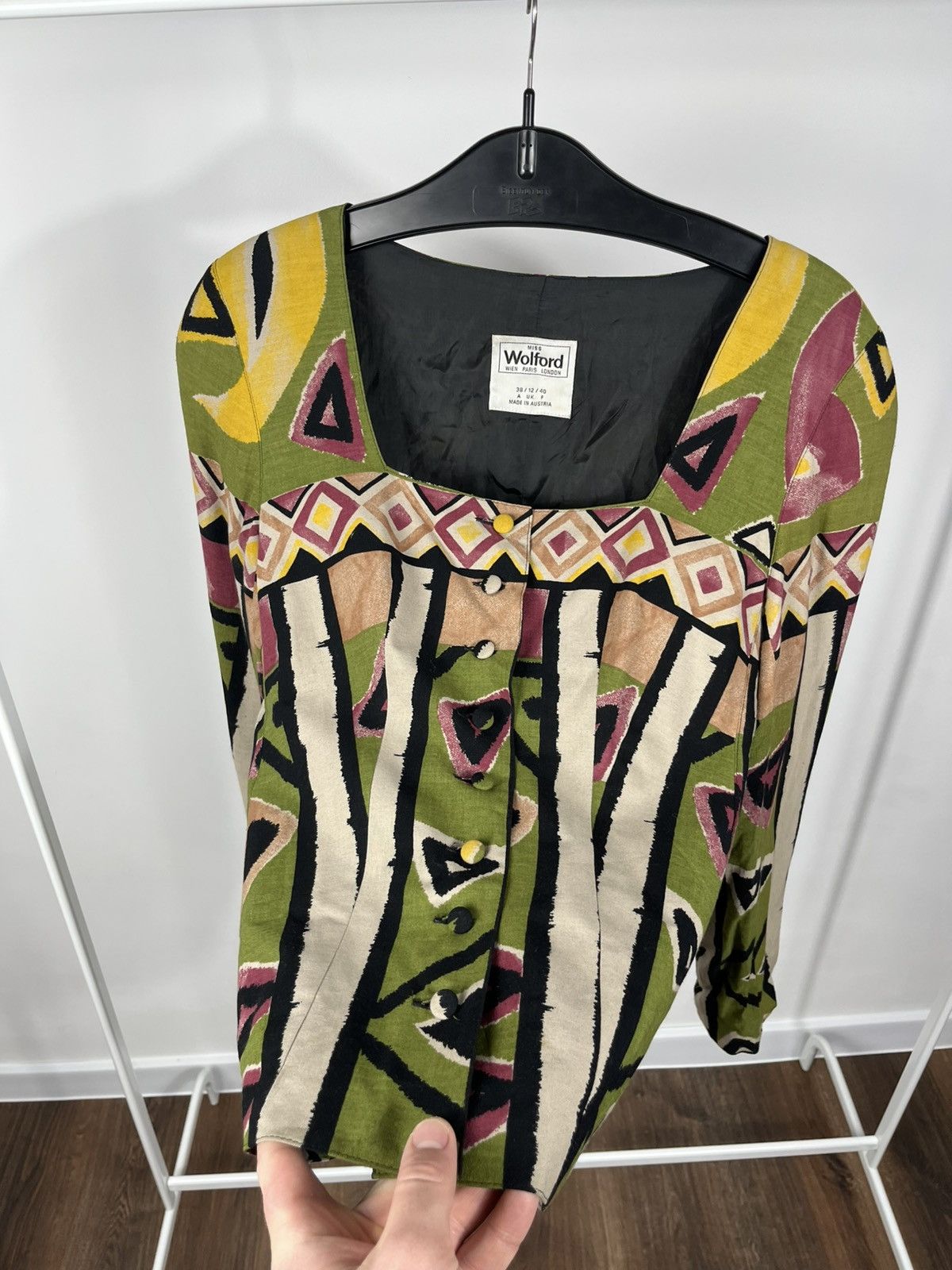 Wolford Wolford Vintage Abstract Blouse UK 12 Made in Austria Size M / US 6-8 / IT 42-44 - 10 Thumbnail