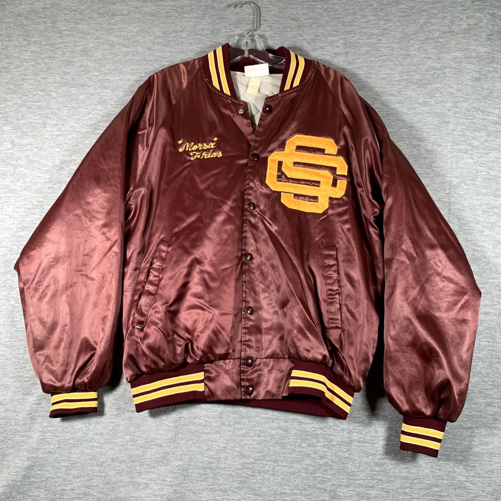 Vintage VINTAGE Hartwell Jacket Mens L Red Satin Varsity Auto Repair USA Embroidered Size US L / EU 52-54 / 3 - 2 Thumbnail