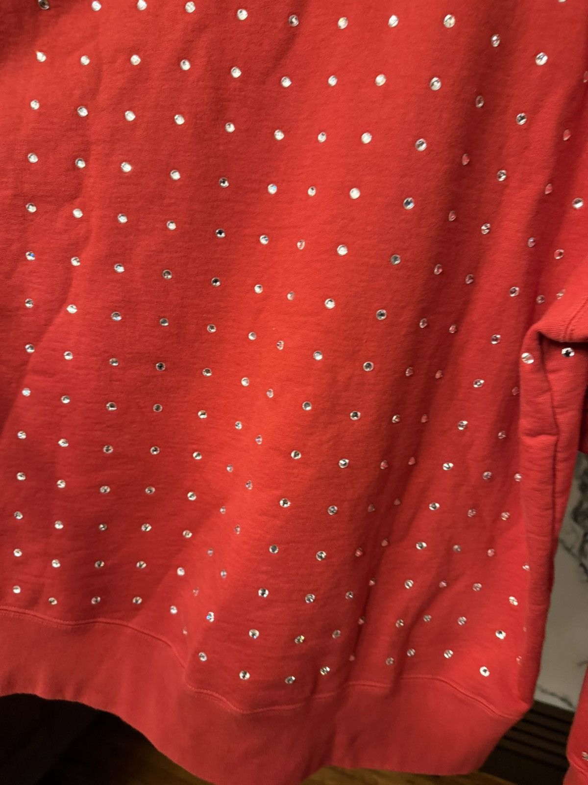 Supreme Supreme Team Red Rhinestone Hooded Hoodie Size XL Size US XL / EU 56 / 4 - 7 Thumbnail