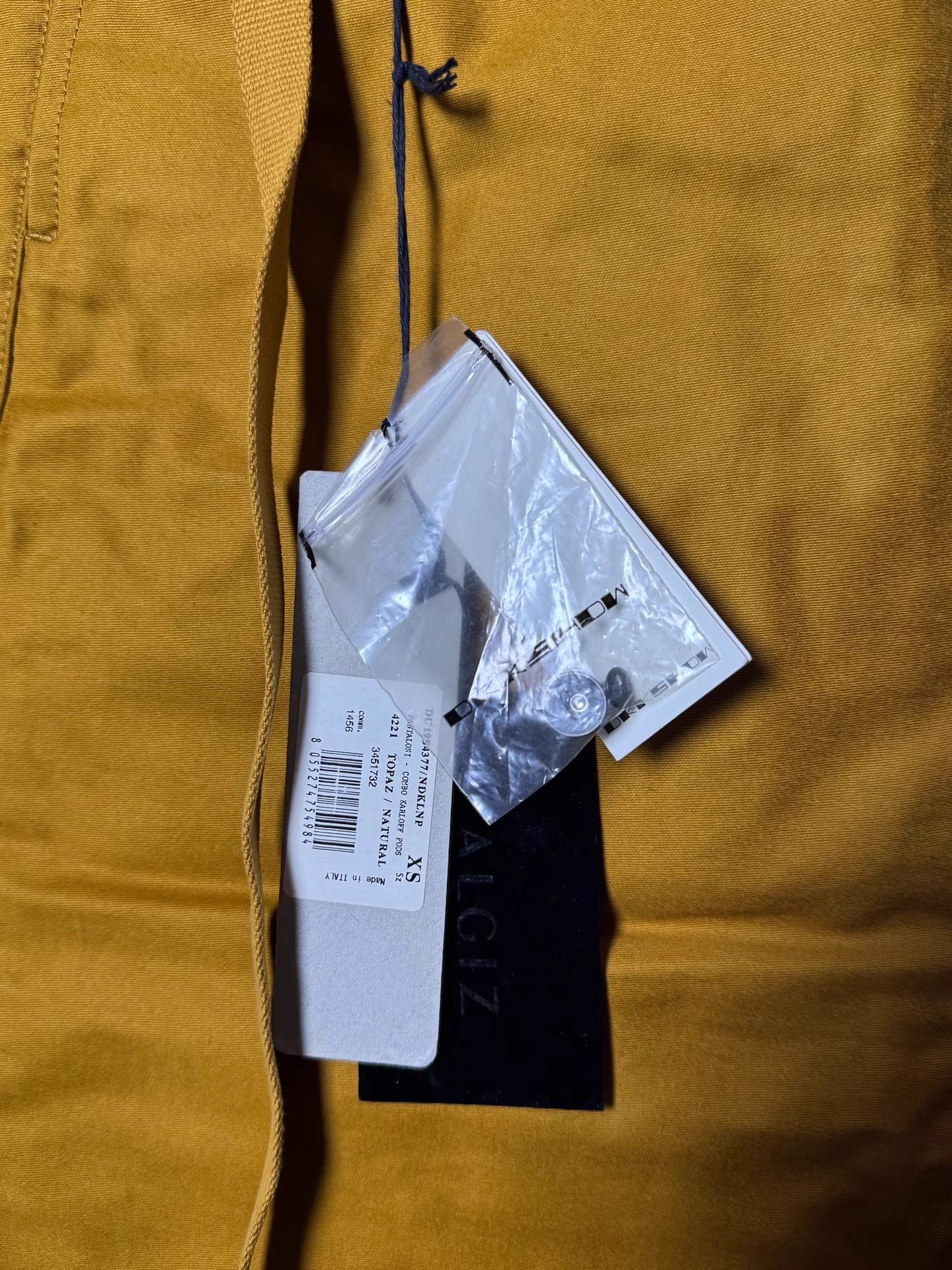 Rick Owens Rick Owens 19SS ginger yellow strap paneled shorts Size US 29 - 7 Thumbnail