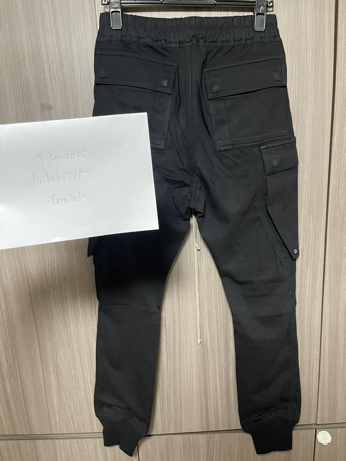 Rick Owens Rick Owens Black Cargo Joggers Pants Size 48 Size US 32 / EU 48 - 2 Thumbnail