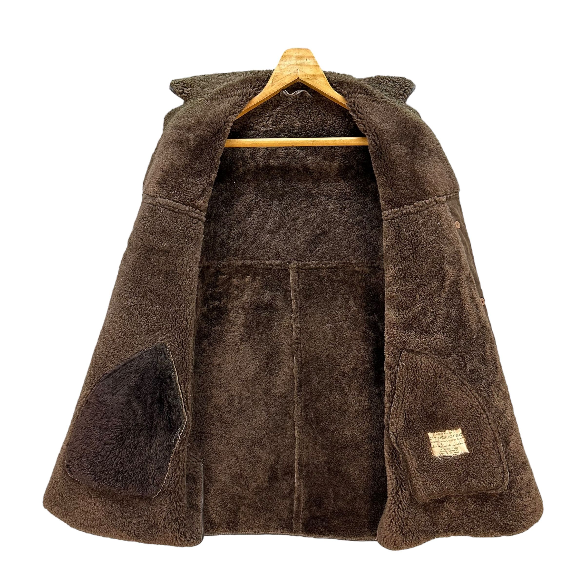 Vintage YEOVIL SHEEPSKIN SHOP Suede Leather Coat Jacket #A50-1180 Size S / US 4 / IT 40 - 7 Thumbnail