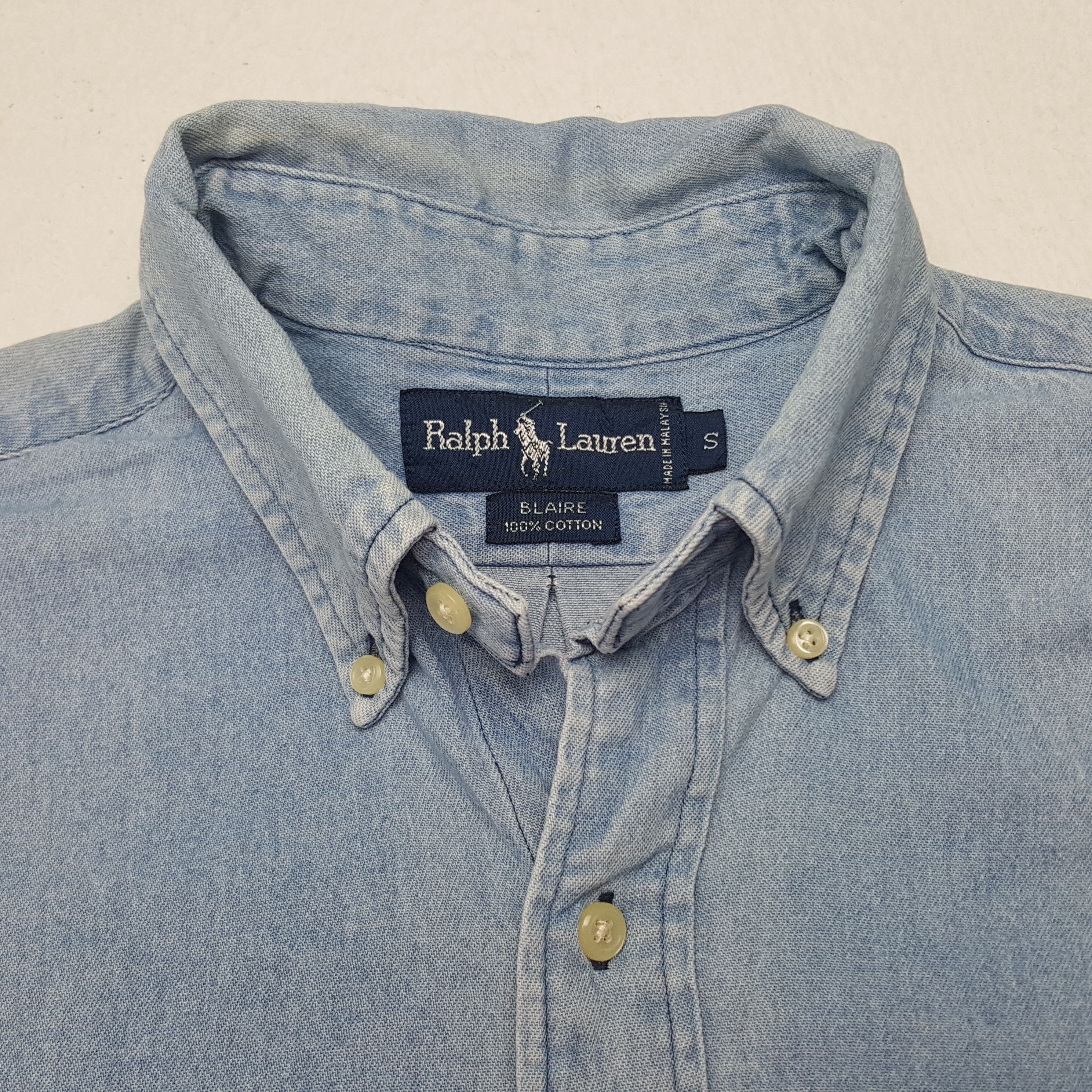 Polo Ralph Lauren × Vintage Vintage Ralph Lauren Denim Button Up Shirt Size US L / EU 52-54 / 3 - 4 Thumbnail