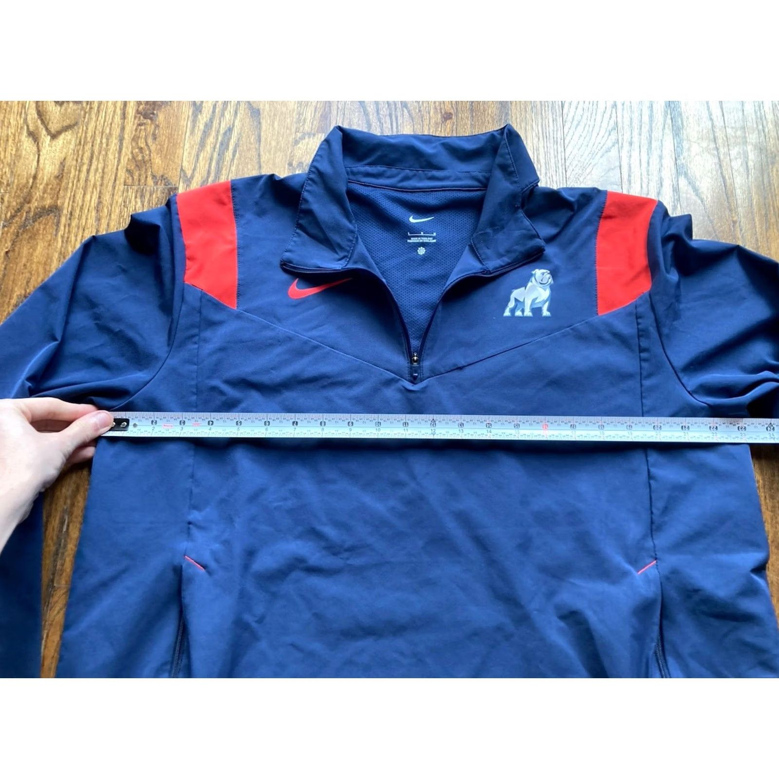 Nike Nike Jacket Mens Size Large Windbreaker Navy Blue Tech Samford Bulldogs Size US L / EU 52-54 / 3 - 6 Thumbnail
