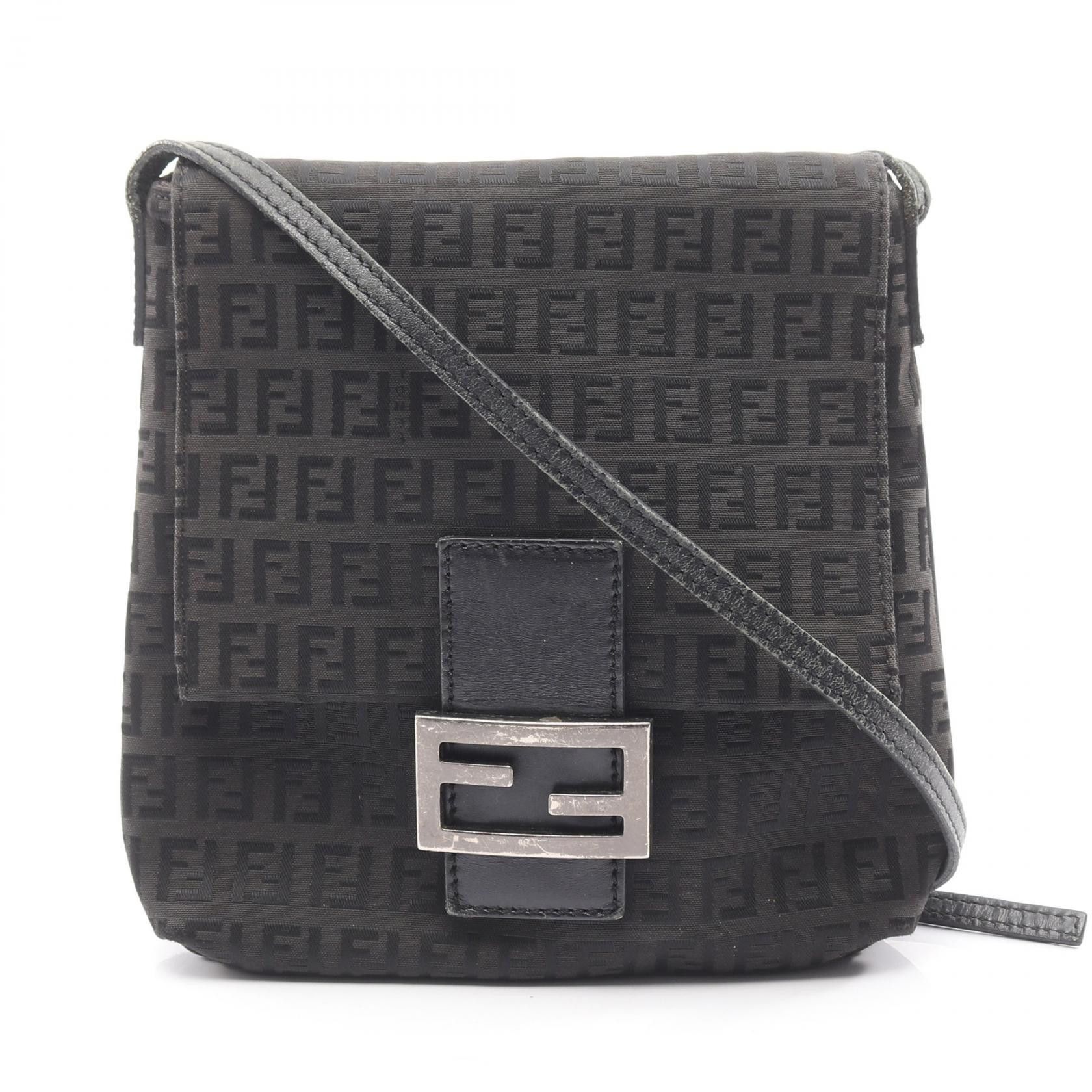 Fendi Fendi Fendi Zucchino Canvas Leather Shoulder Bag Leather Shoulder Bag DUTY FREE for USA Size ONE SIZE - 1 Thumbnail
