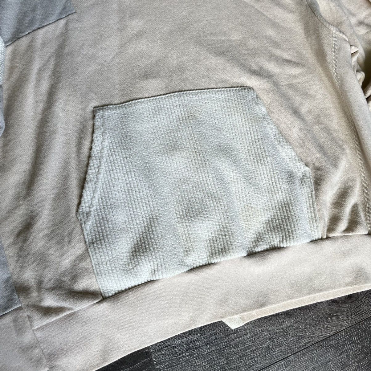 John Elliott John Elliott Distorted Colorblock Ivory Hoodie F/W 2018 Size US XL / EU 56 / 4 - 4 Thumbnail