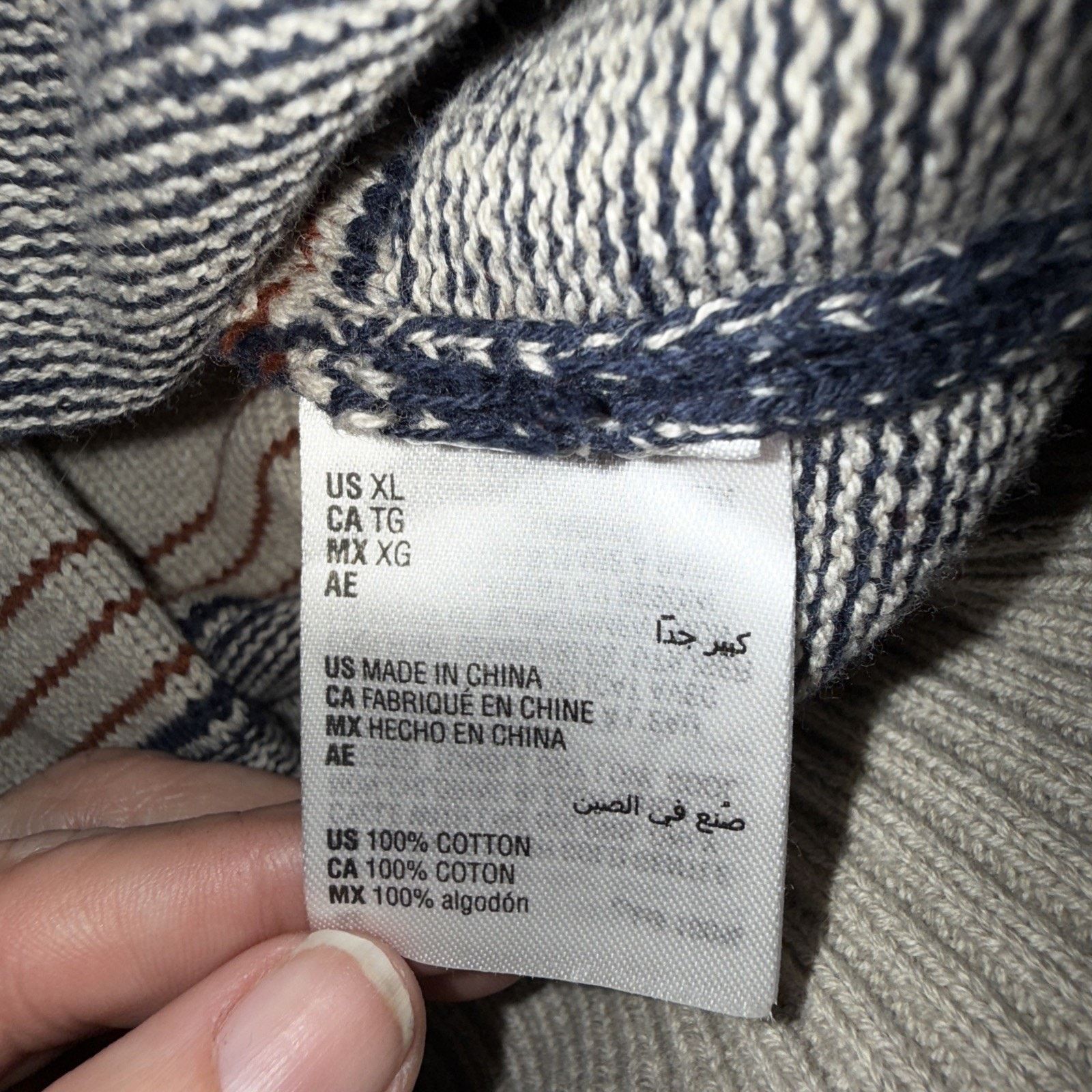 Other Sun + Stone Sweater multi color XL Preppy Cabin Core Ski EUC Size US XL / EU 56 / 4 - 5 Thumbnail