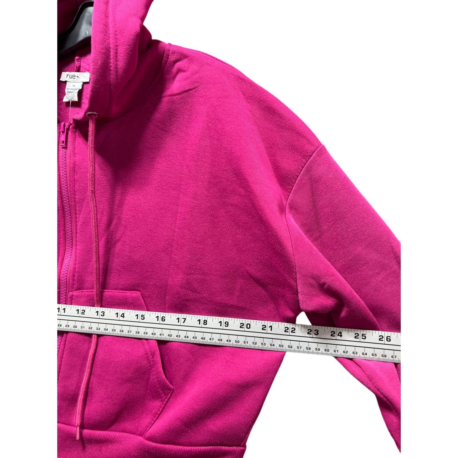 Other Rue + - Women's Long Sleeve Hooded Sweatshirt - Dark Pink - Size M / US 6-8 / IT 42-44 - 3 Thumbnail
