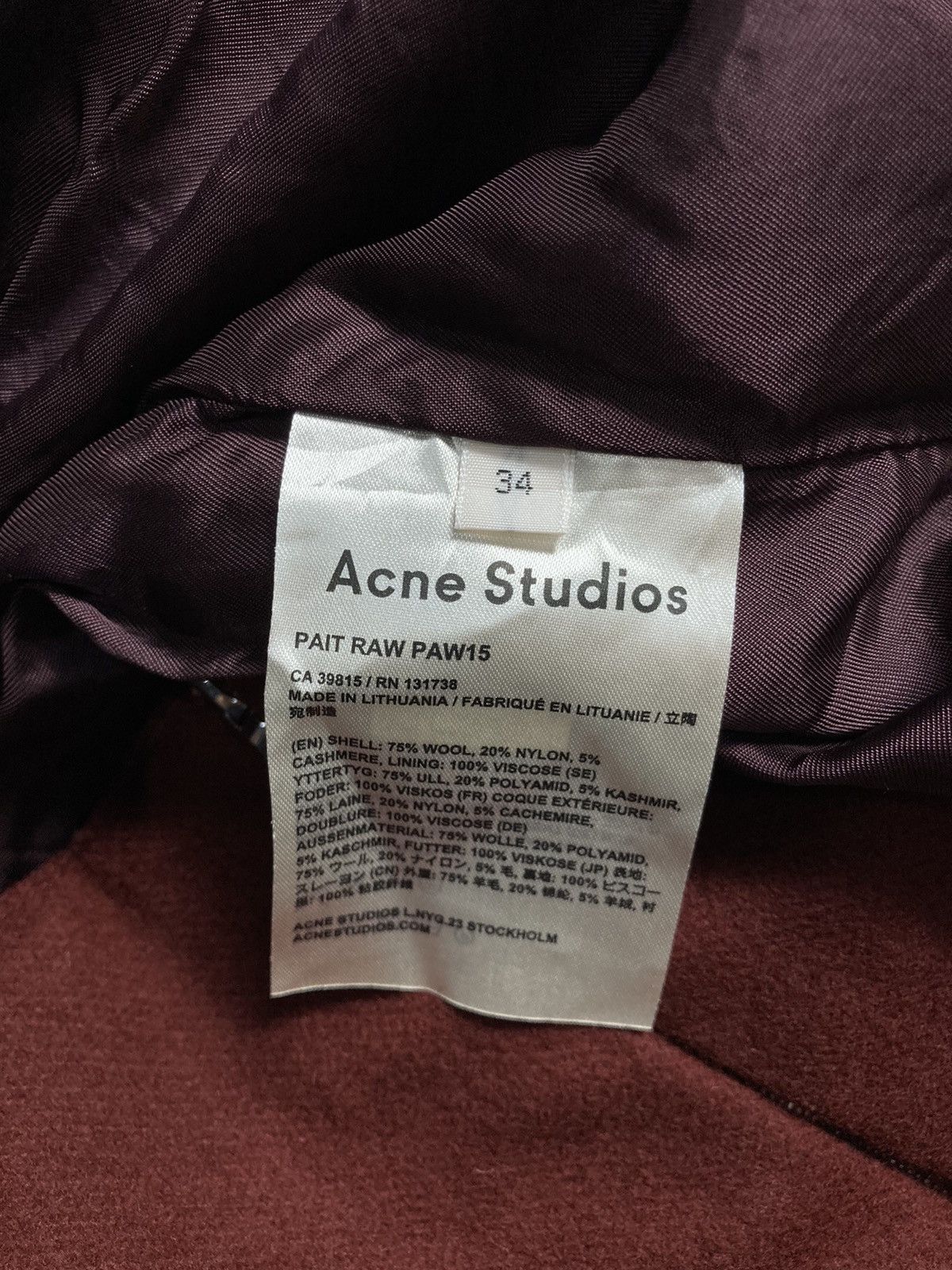 Acne Studios Acne Studios Stockholm Sweden Mini Skirt Red Color Size 26" / US 2 / IT 38 - 5 Thumbnail