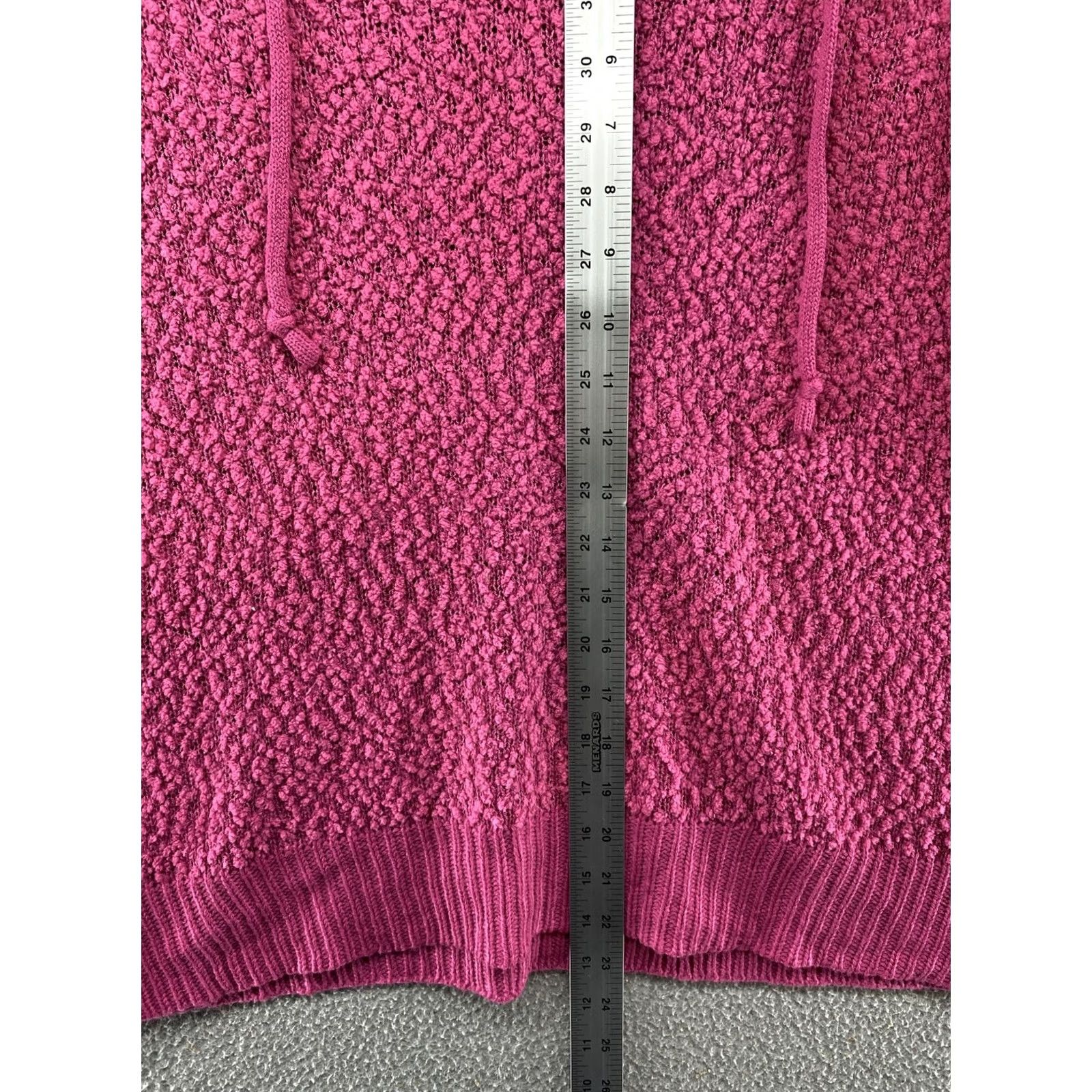 Vintage Maurices Hoodie Sweater Pink Women's L Knit Long Sleeve V-Neck Pullover Casual Size L / US 10 / IT 46 - 5 Thumbnail