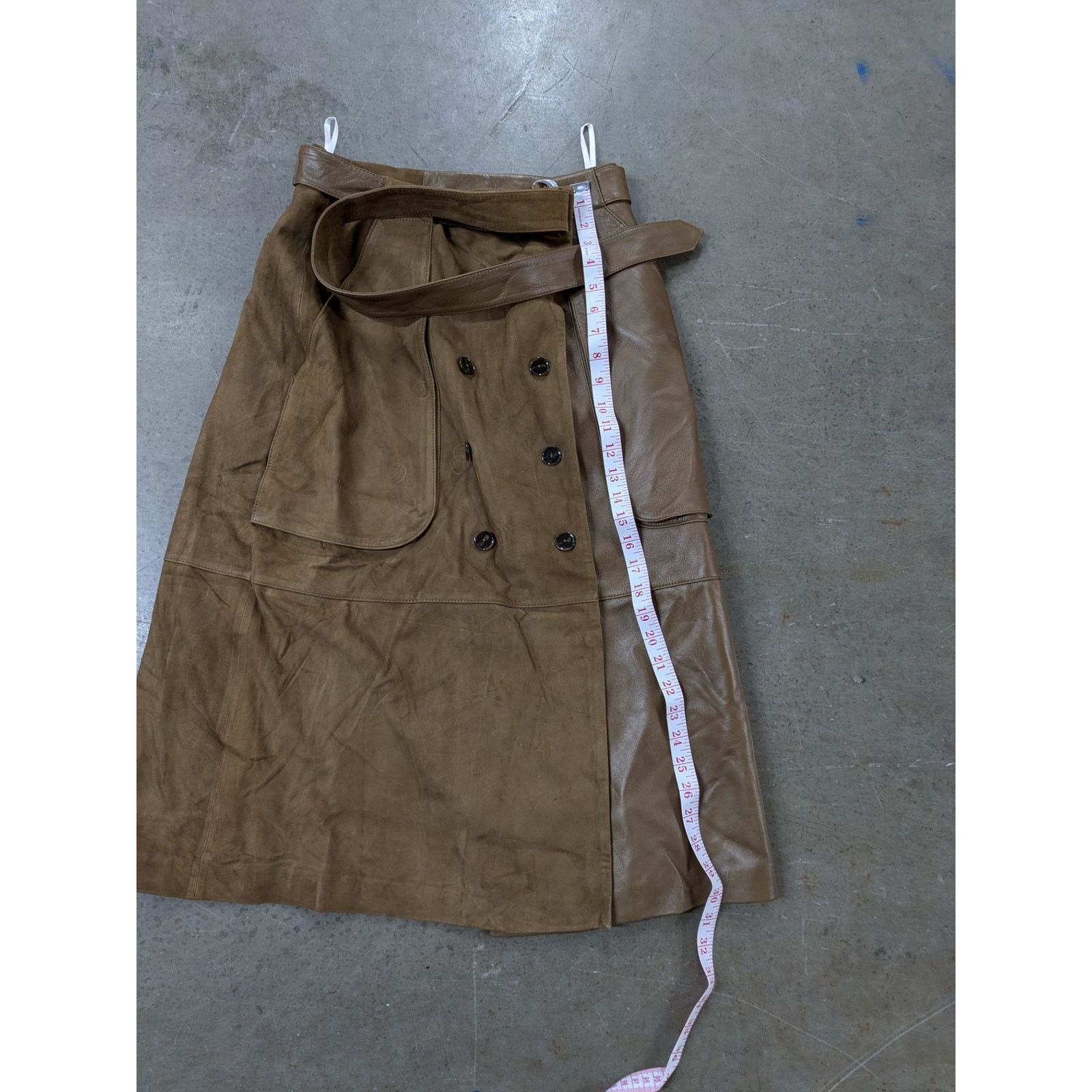 Banana Republic Banana Republic x Peter Do -Leather Utility Skirt/10/Brown Size 32" / US 10 / IT 46 - 4 Thumbnail