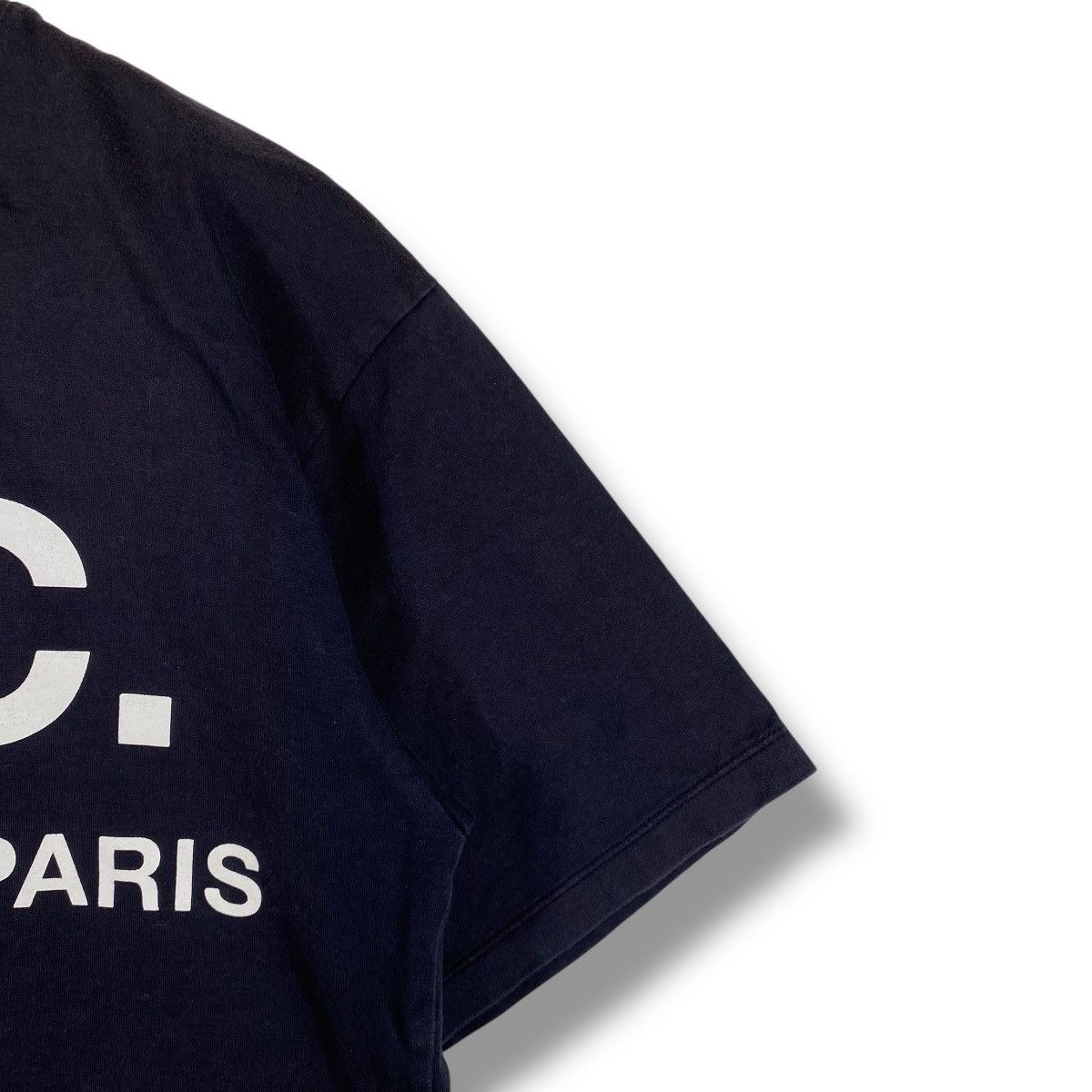 A.P.C. × Japanese Brand A.P.C. Rue Madame Paris Spellout Logo Faded Tee Shirt Size US XS / EU 42 / 0 - 4 Thumbnail