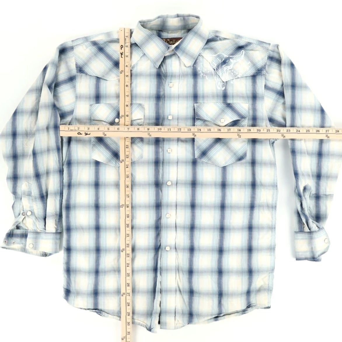 Walls Walls Shirt Men M Pearl Snap Plaid Long Sleeve Cotton Ranch Wear Multi-Colored Mens Size US M / EU 48-50 / 2 - 3 Thumbnail